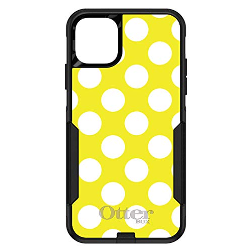 White & Yellow Polka Dots On Black Case