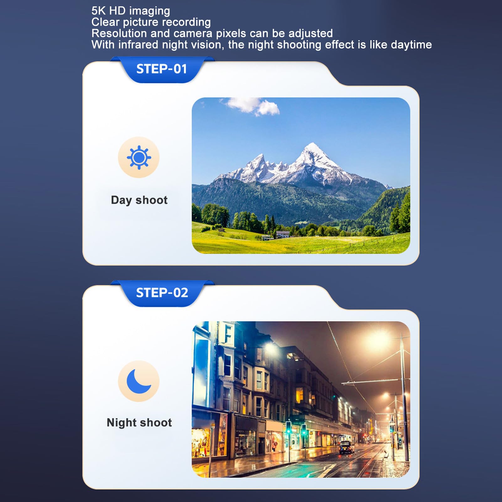 5K Digital Camera 50MP Vlogging Camera with 50X Zoom, 4 Inch LCD Screen, Night Vision & Anti-Shake - Compact Travel Camera for YouTube, TikTok & Outdoor Adventures