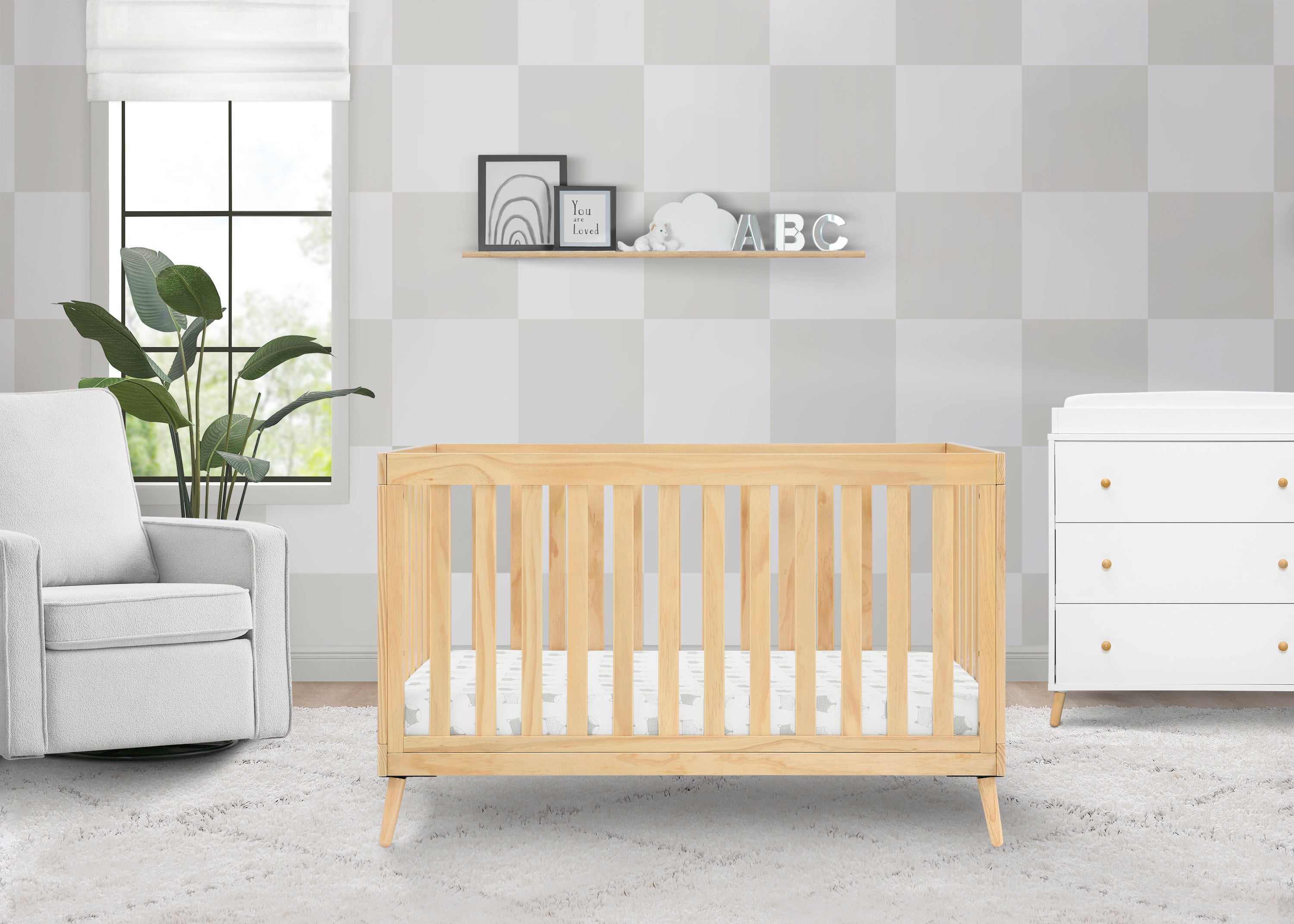 Essex 4-in-1 Convertible Baby Crib - Toddler Bed, Daybed & Full-Size Bed Conversion - Safe Nursery Furniture for Newborns & Kids - Perfect for Bedrooms, Daycare & Guest Rooms