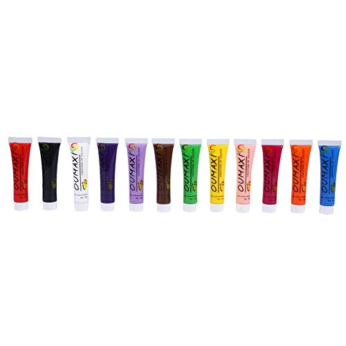 Professional Acrylic Nail Paint Set - 12 Vibrant Colors for Nail Art & Tips | Long-Lasting Pigment Tubes for Salon & Home Manicures | Perfect for DIY Nail Designs, French Tips & Creative Nail Art