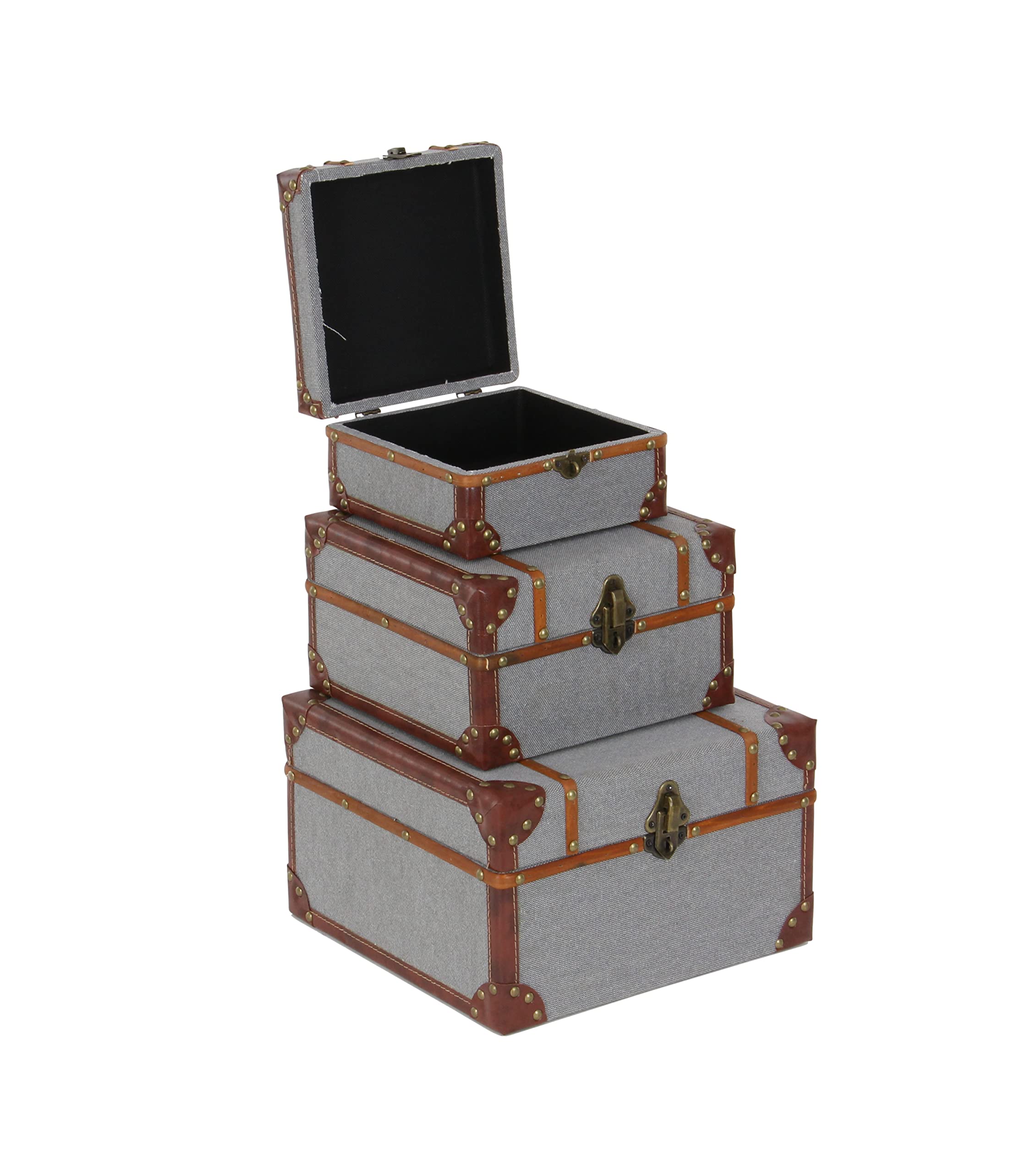 Deco 79 Wooden Decorative Storage Box Set of 3 - 8