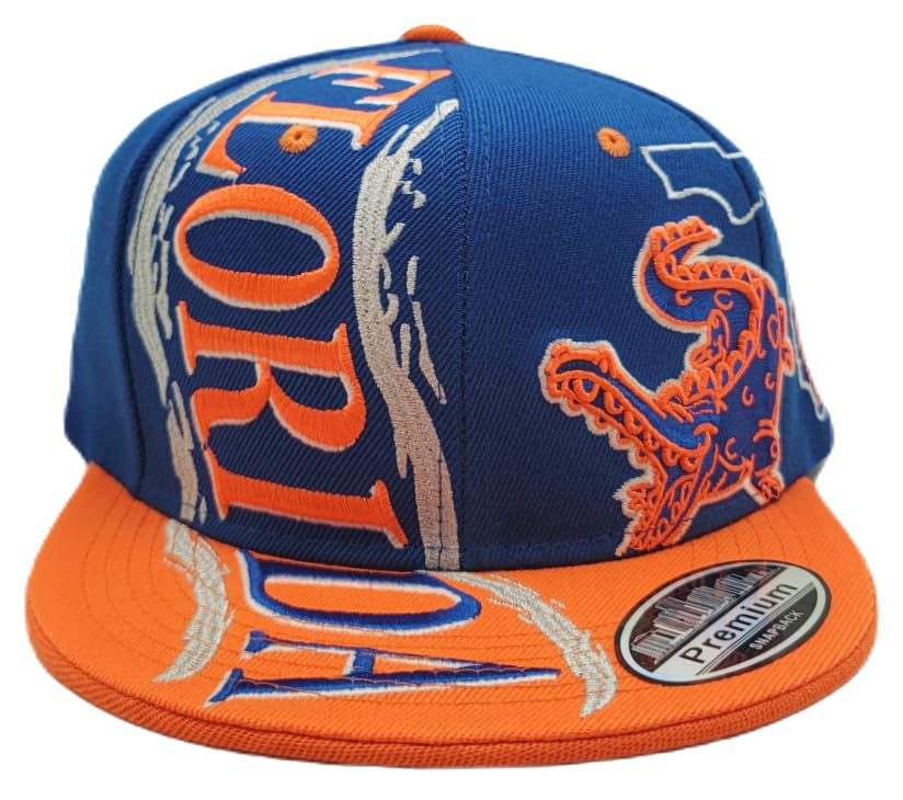 Premium Florida Gators Snapback Hat - Adjustable One Size Fits Most, Blue & Orange Embroidered Logo - Perfect for Game Day, Tailgating & Fan Apparel