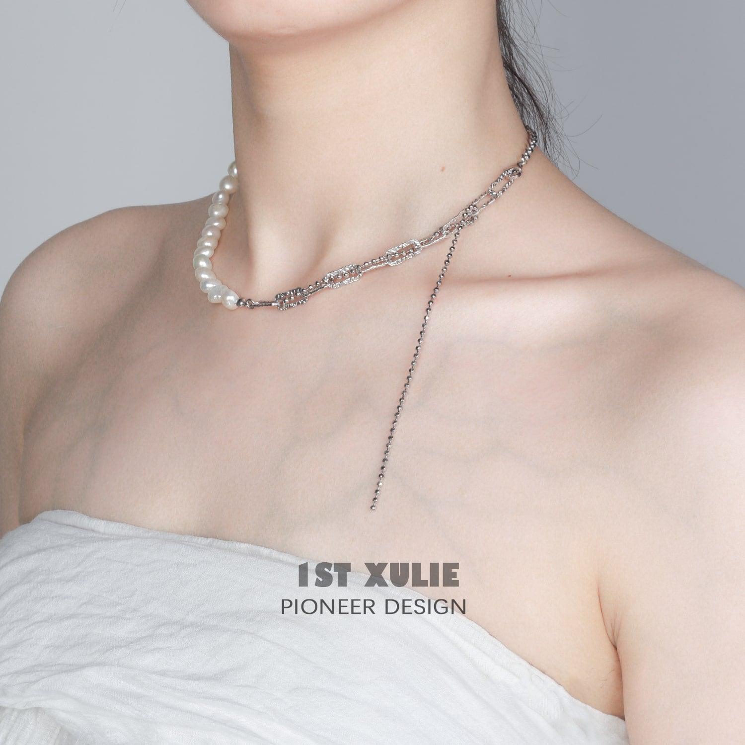 Tears of Mermaid™ Sterling Silver Baroque Pearl Necklace - Elegant Jewelry Gift for Women, Brides & Special Occasions