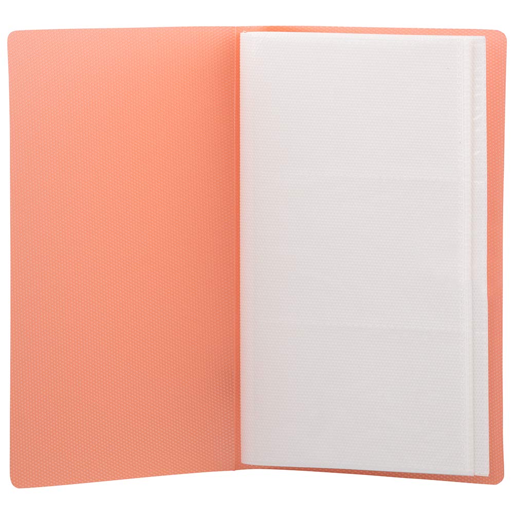 JAM PAPER Business Card Holder Book - Wallet Size 4 x 7 1/4 Inches - Holds 72 Cards - Orange - 12 Pack - Perfect for Networking Events, Trade Shows & Office Organization