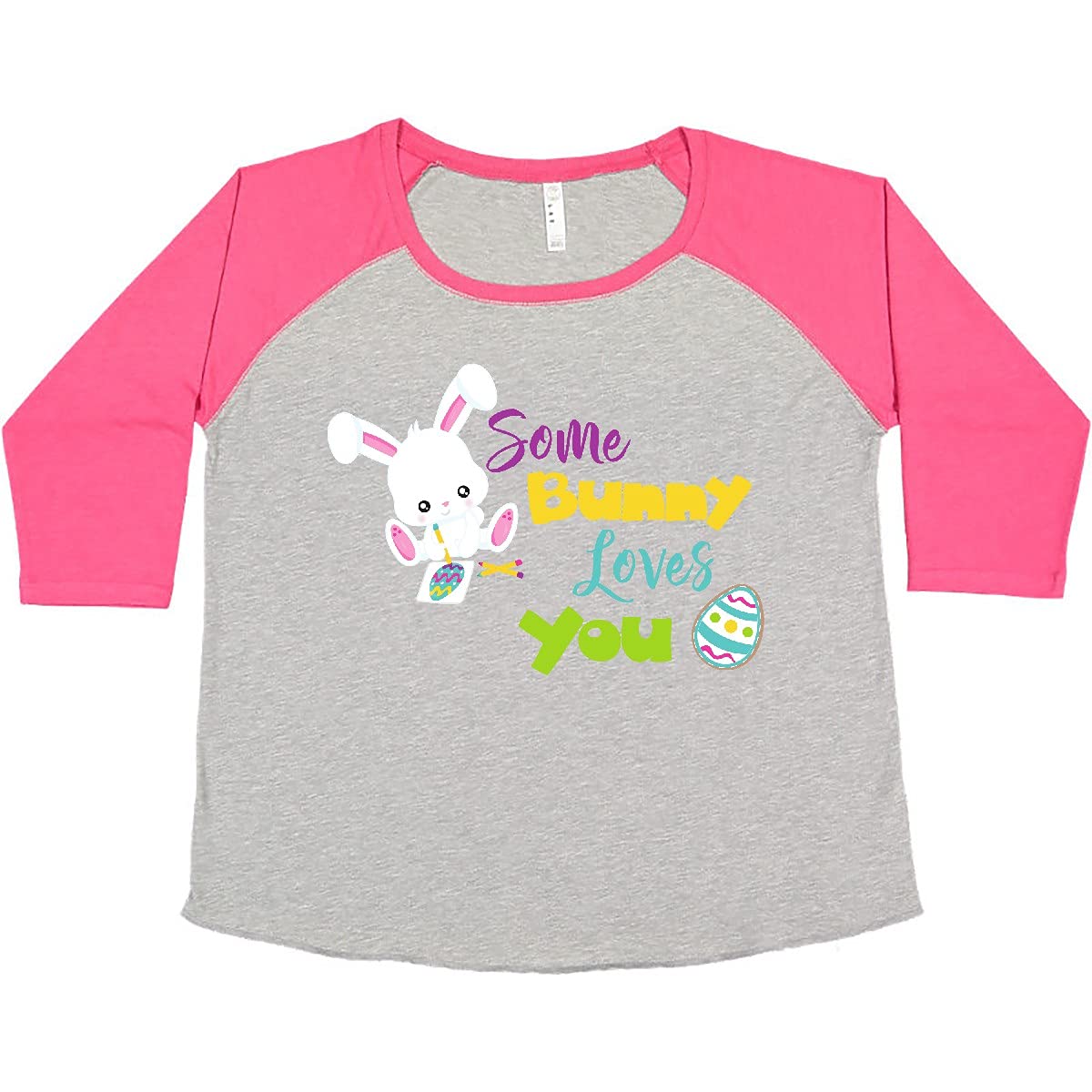 Easter Some Bunny Loves You Rabbit Graphic Women's Plus Size T-Shirt - Cute Spring Outfit for Easter Celebrations & Family Gatherings