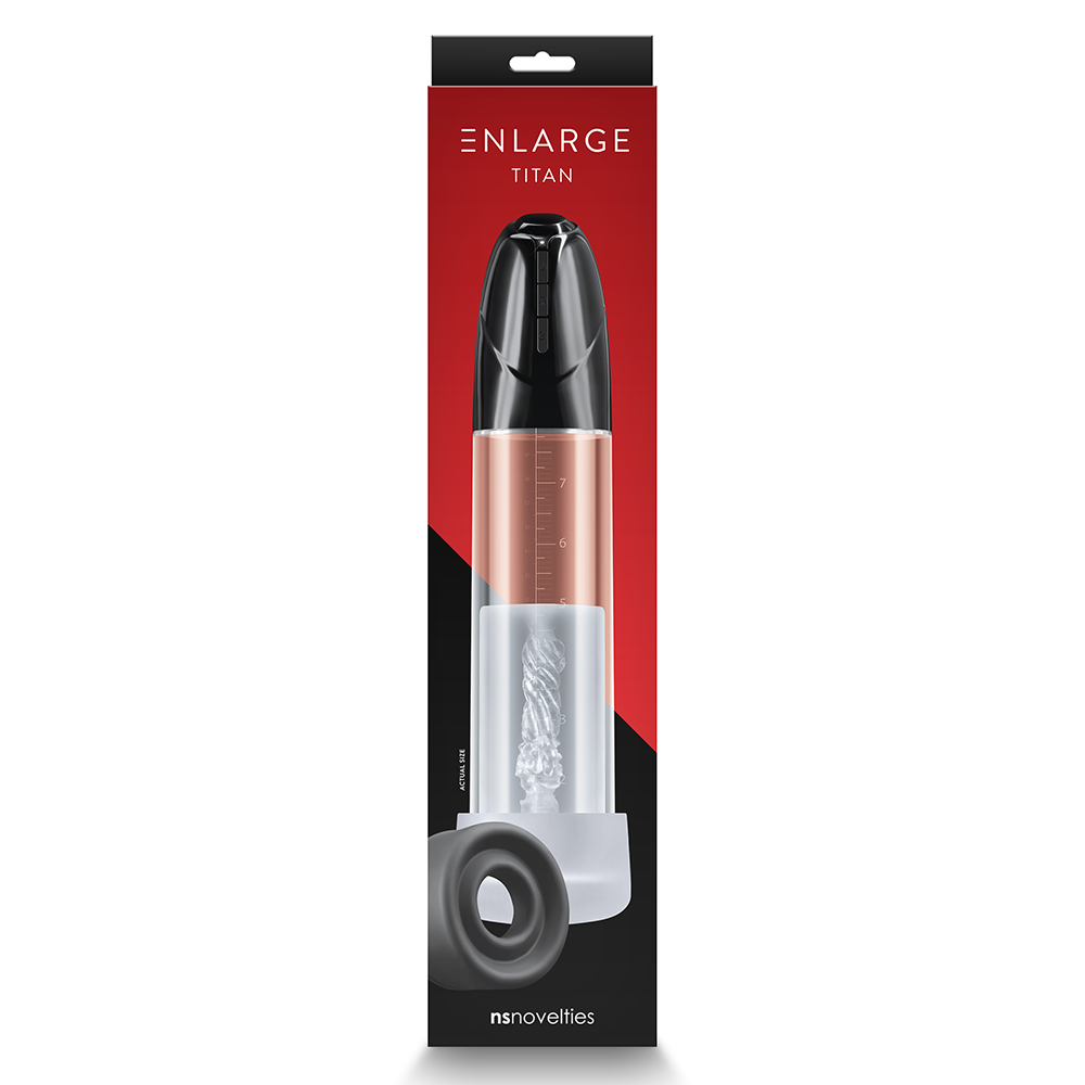 Enlarge Titan Programmable Suction Penis Pump with Masturbator - Electric Vacuum Pump for Male Enhancement & Pleasure - Perfect for Solo Play & Couples Intimacy