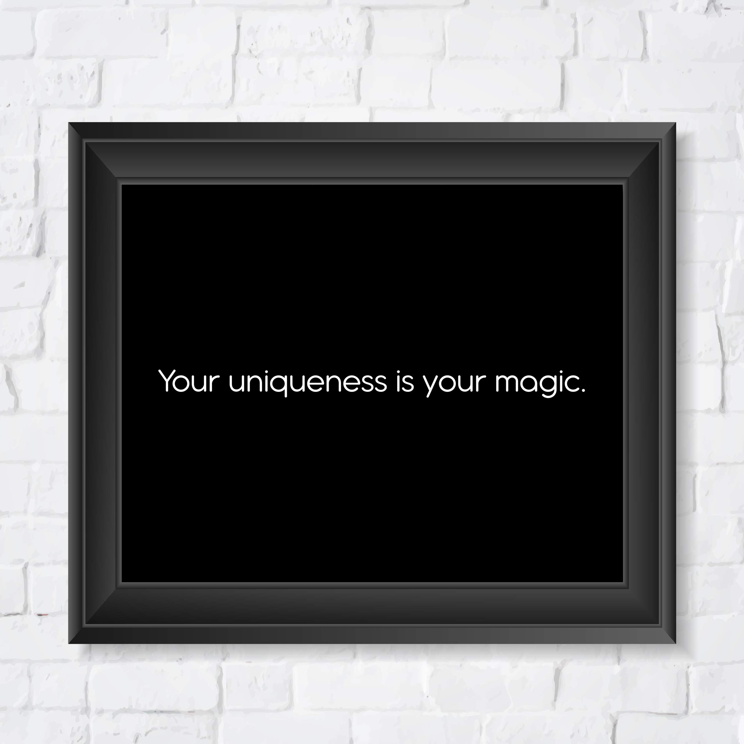 Motivational Wall Decor - Modern Typographic Inspirational Wall Art Print for Home, Bedroom, Living Room & Office - Unframed 10x8 - Perfect for Gifts & Positive Vibes