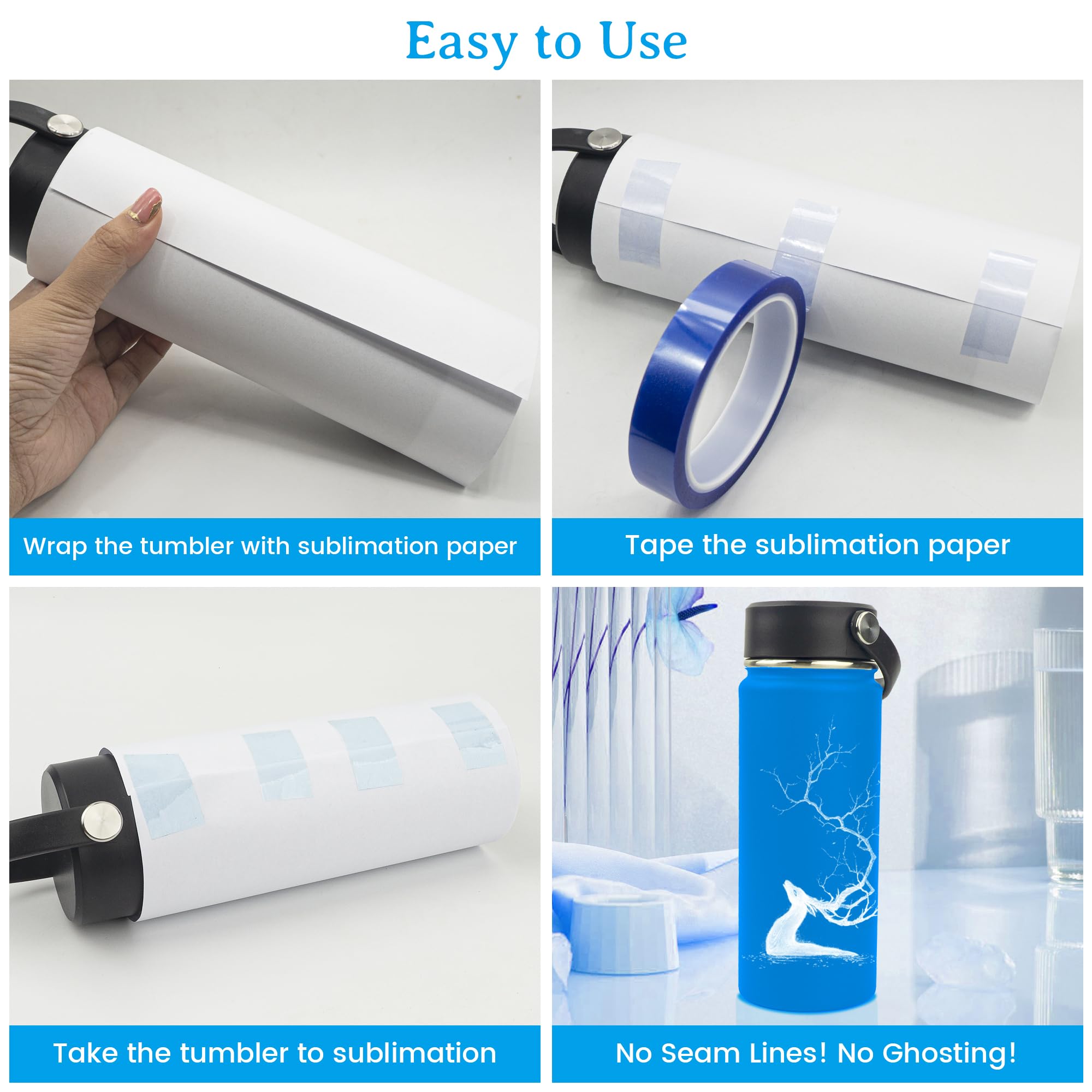 4 Pack Heat Press Tape for Sublimation & Vinyl - 0.8