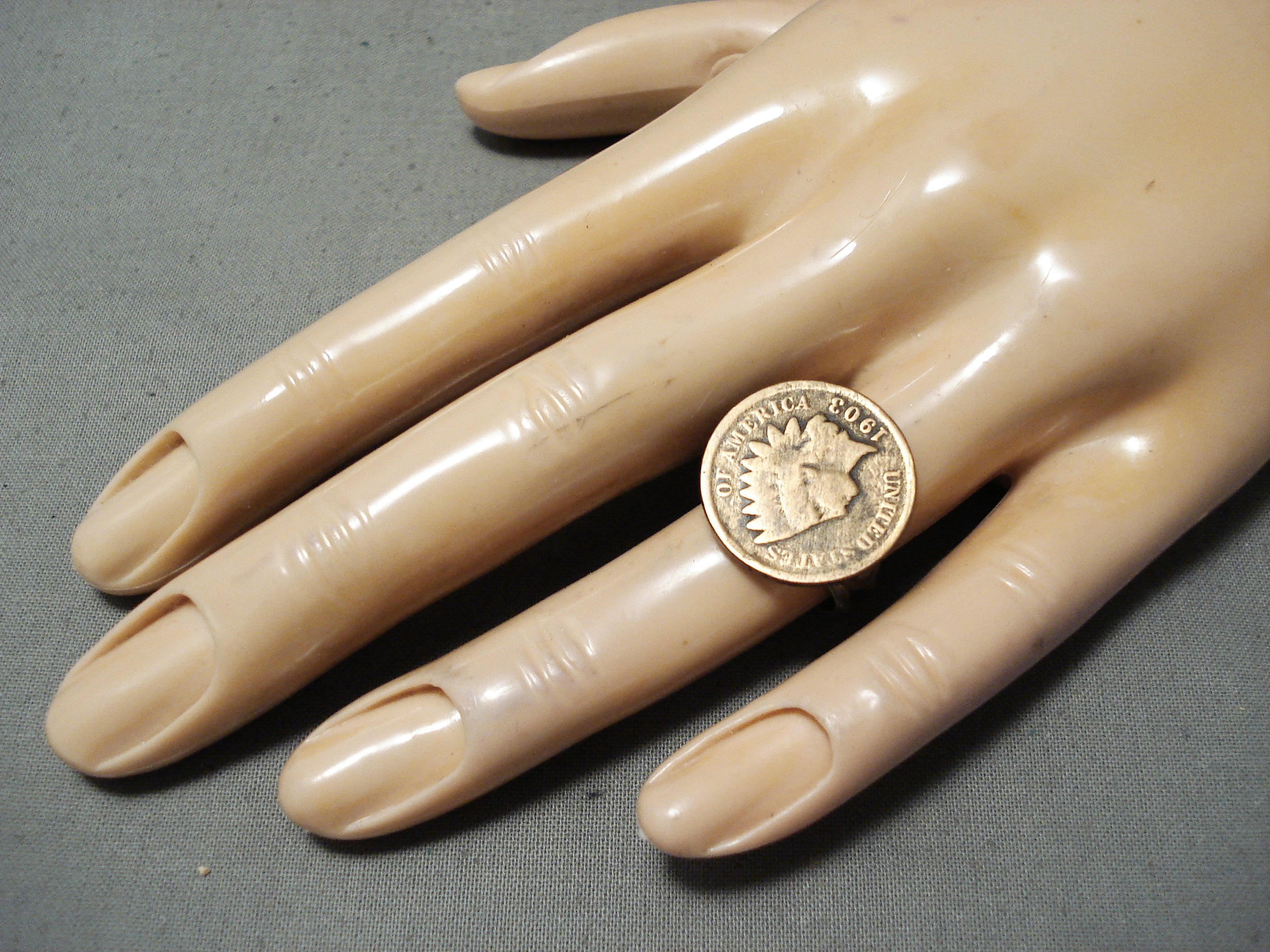 1903 Navajo Indian Head Penny Sterling Silver Ring - Vintage Native American Jewelry for Men & Women - Perfect for Western, Boho & Tribal Fashion