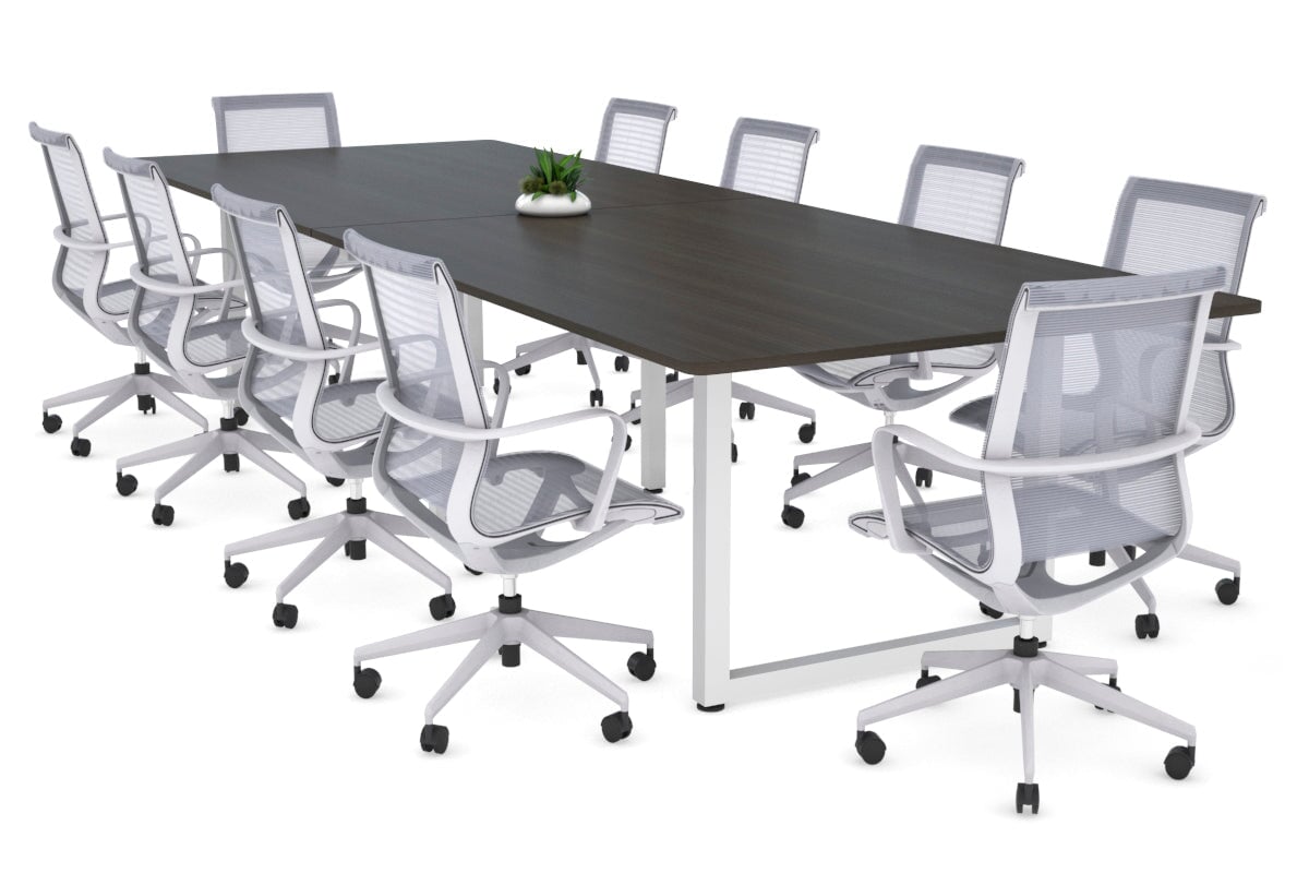 Modern Quadro Loop Legs Boardroom Table with Rounded Corners - 3200L x 1100W - Perfect for Executive Offices, Conference Rooms & Contemporary Workspaces