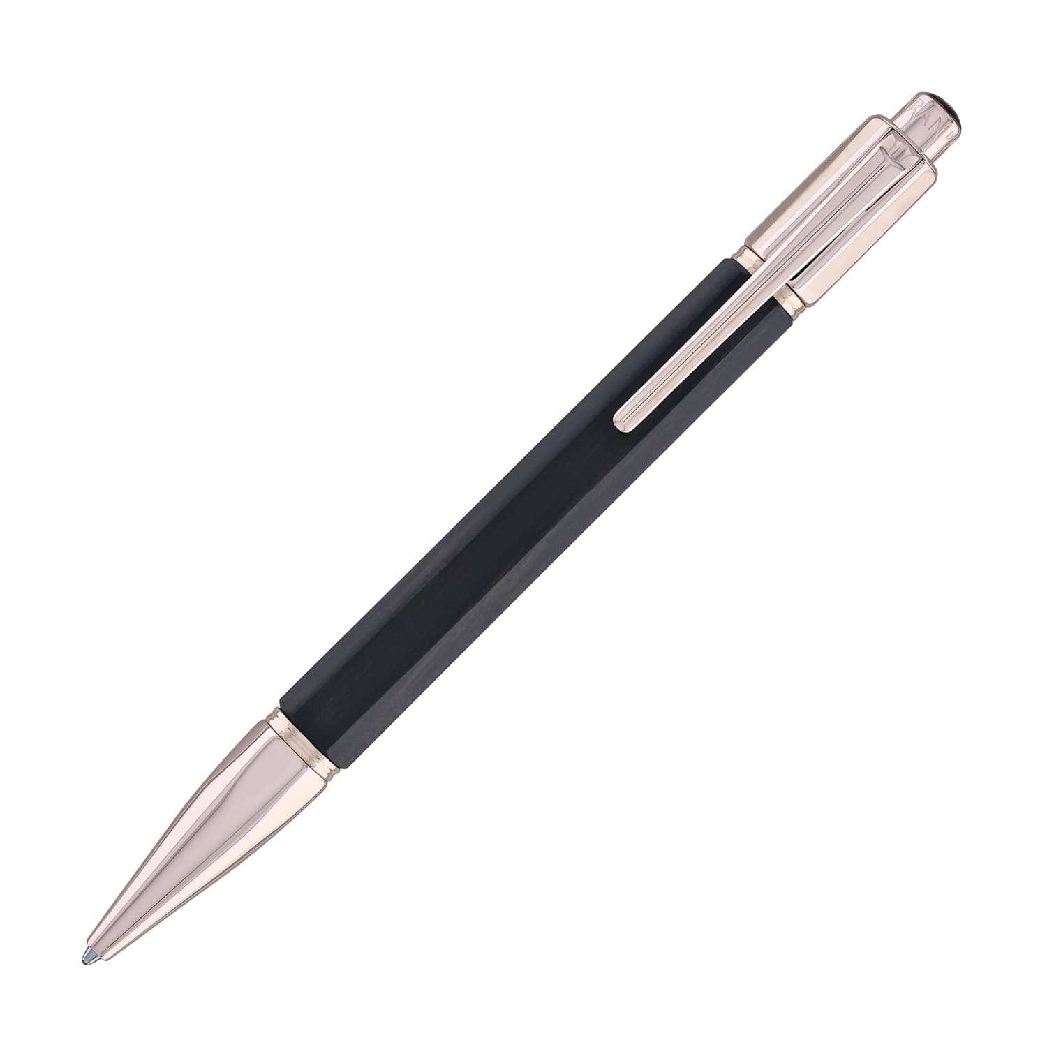 Luxury Caran d'Ache Varius Ebony Wood Ballpoint Pen with Rose Gold Coating - Premium Writing Instrument for Business, Gifting & Collectors