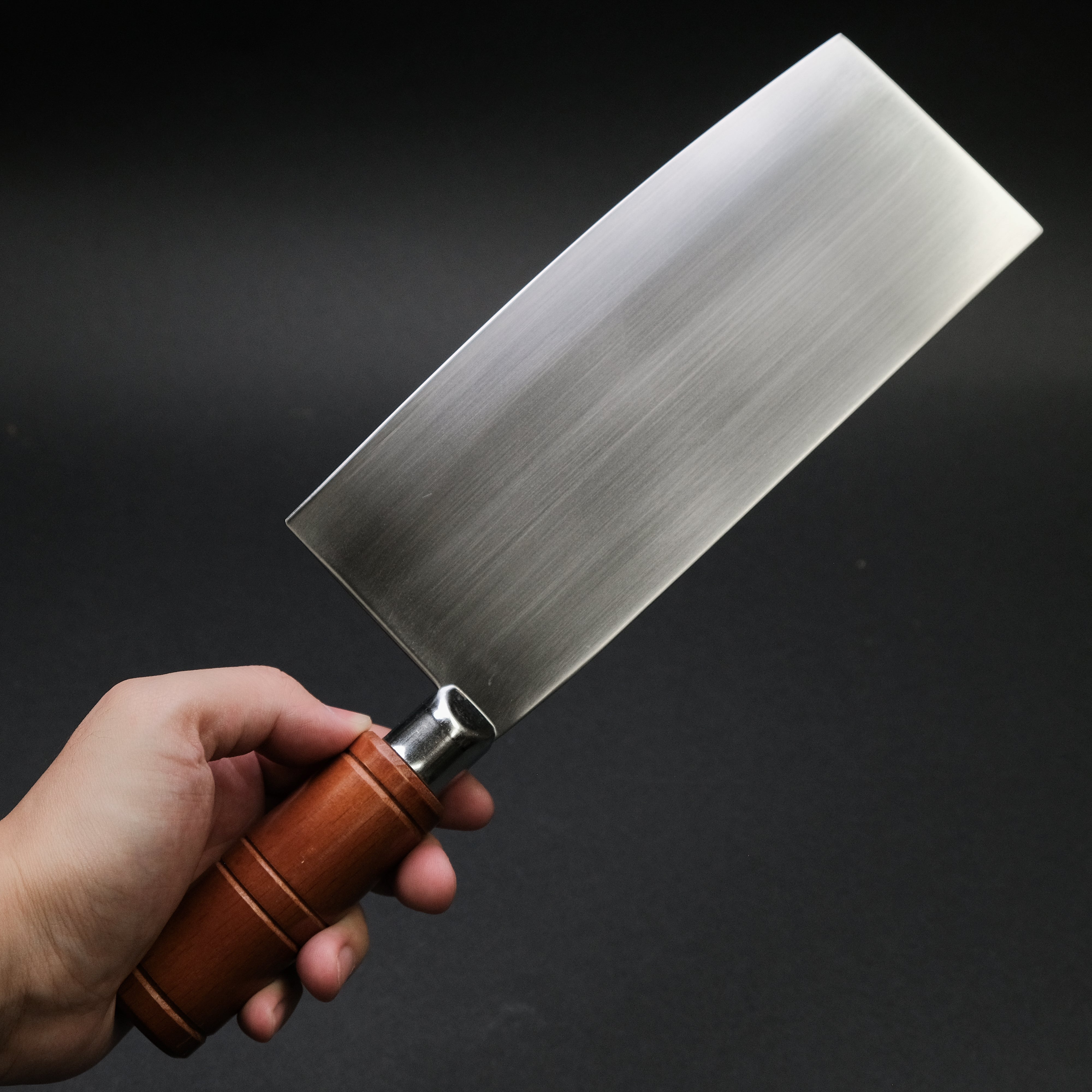 Hitohira 200mm Stainless Steel Clad Chinese Cleaver with Beechwood Handle - Professional Chef Knife for Asian Cuisine, Meat & Vegetable Chopping
