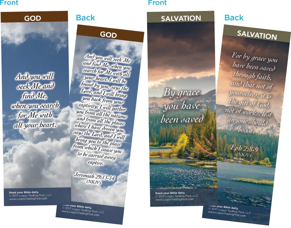 60 Pack Christian Bible Scripture Memory Verse Cards - Colorful Inspirational Bookmarks for Faith Building, Gospel Sharing & Encouragement | Great Gift for Church, Bible Study & Daily Devotion