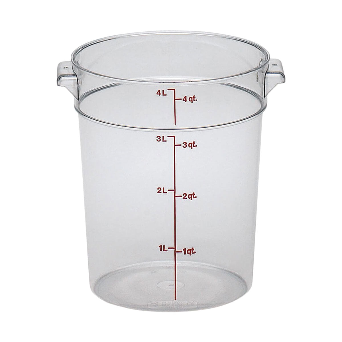 Cambro RFSCW4135 4 Quart Clear Camwear Round Food Storage Container - Ideal for Meal Prep, Leftovers & Commercial Kitchen Use