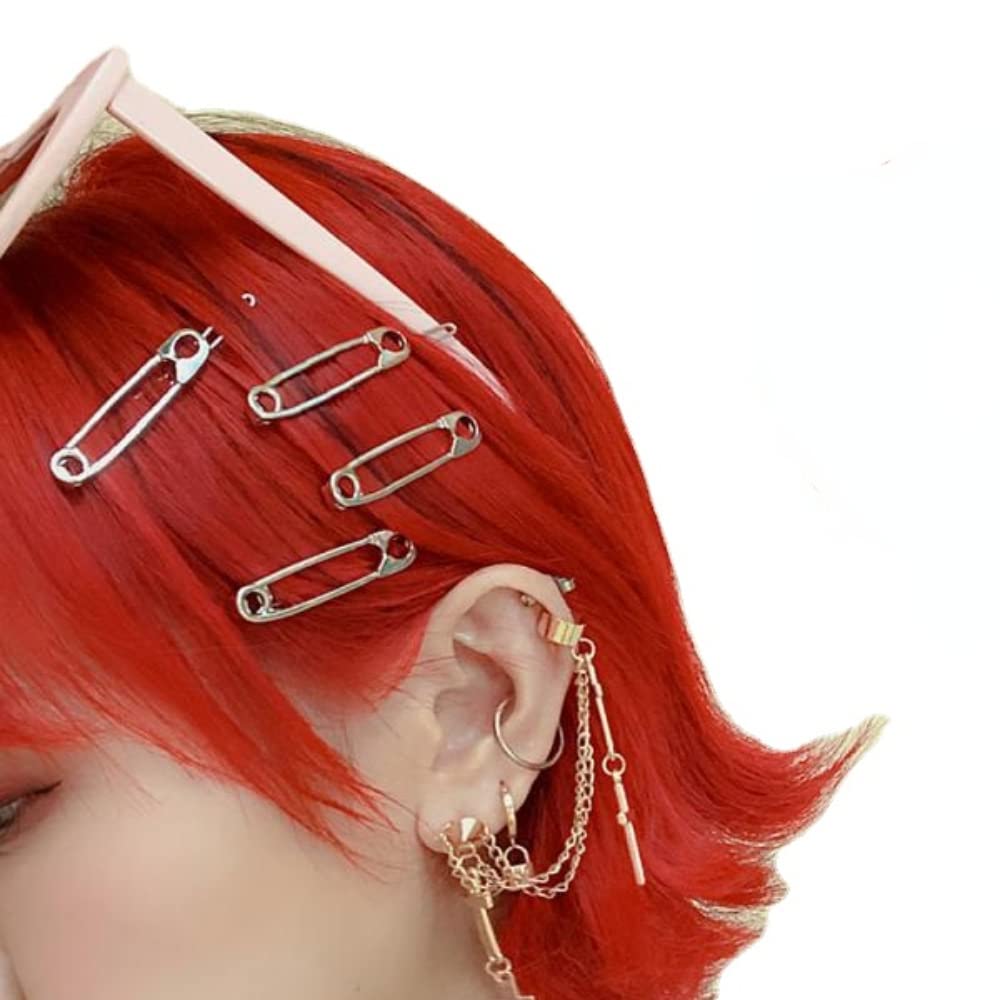 Goth Hair Clips 12 Pack - Fairycore Gothic Headwear for Alternative Style