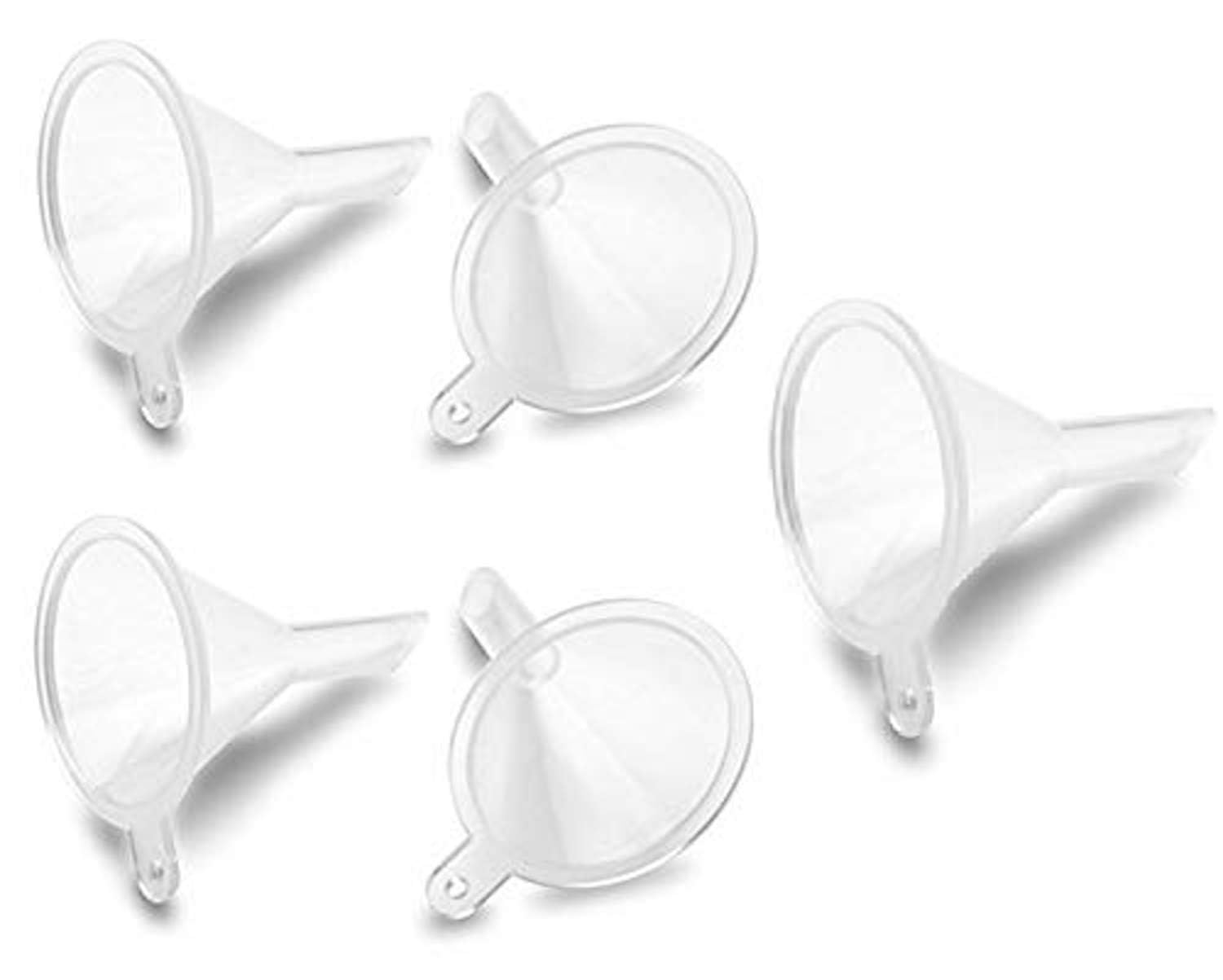 iSnuff Mini Funnel 5-Pack - Small Plastic Funnels for Lab Bottles, Sand Art, Perfumes & Essential Oils | Perfect for Spices, Powders & DIY Crafts | Great for Home, Kitchen & Science Experiments