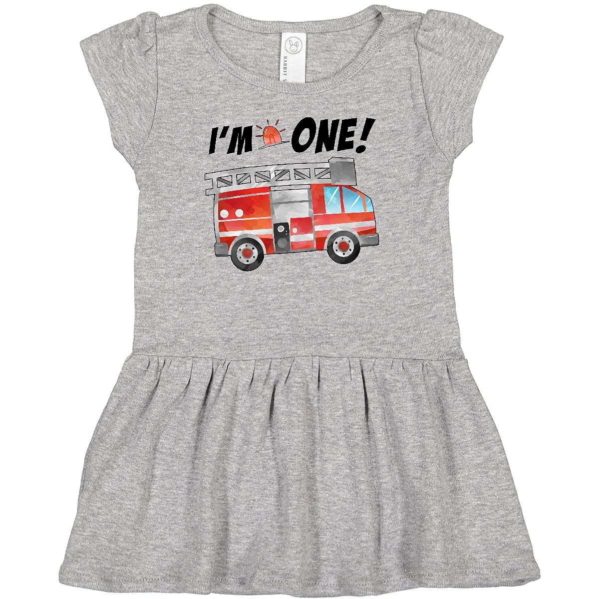 inktastic I'm 1 Fire Truck 1st Birthday Infant Dress - Perfect for Baby's First Birthday Party & Photo Shoots