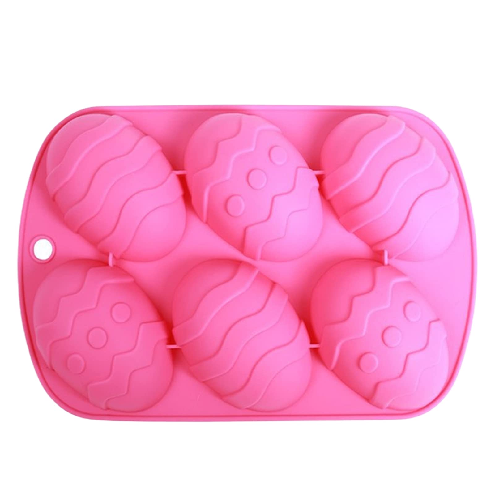 LAJIAO Flexible Silicone Chocolate Mold - 6 Cavity Oval Easter Egg Cake Mold for DIY Chocolate Making, Baking & Candy Crafts - Perfect for Home Use, Holiday Gifts & Easter Decorations