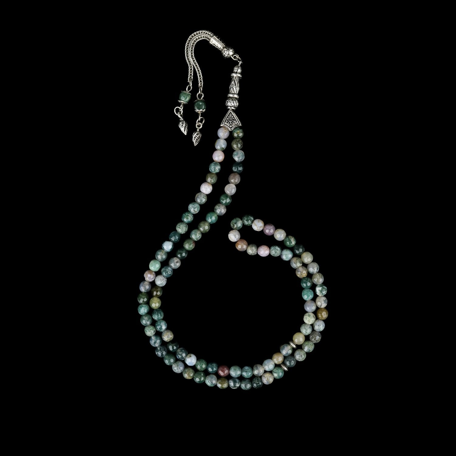 Premium Islamic Prayer Beads - 99 Authentic Indian Agate Stone Tasbih for Muslim Dhikr & Meditation | Perfect for Daily Worship, Spiritual Reflection & Gift Giving