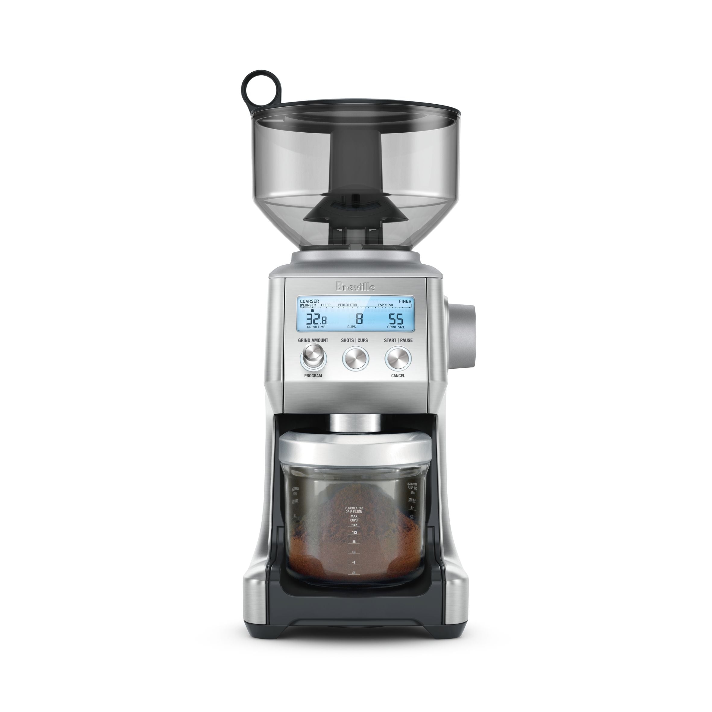 Breville Smart Grinder Pro BCG820BSSXL - Premium Electric Coffee Grinder for Espresso, French Press & Drip Coffee - Stainless Steel Conical Burr Mill with 60 Precise Settings for Perfect Grind Every Time - Ideal for Home Baristas & Coffee Enthusiasts