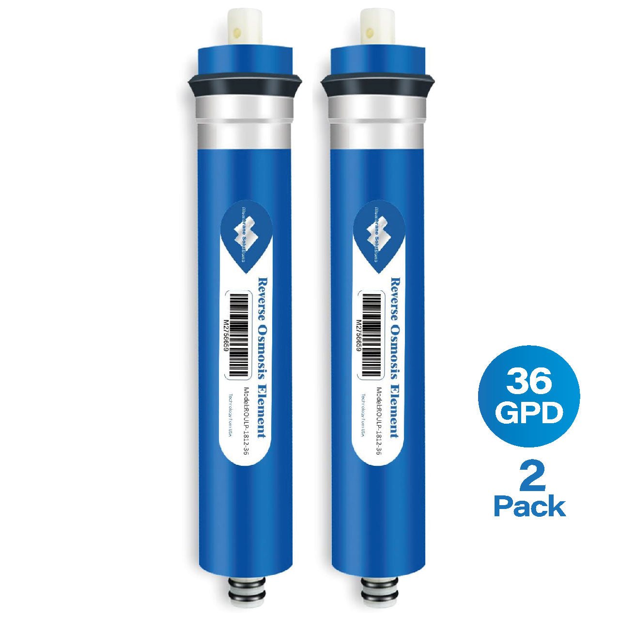 Membrane Solutions RO 50/75/100/150 GPD Reverse Osmosis Water Filter Replacement Cartridge for Under Sink Purification System - Perfect for Home, Office & RV Water Filtration Needs