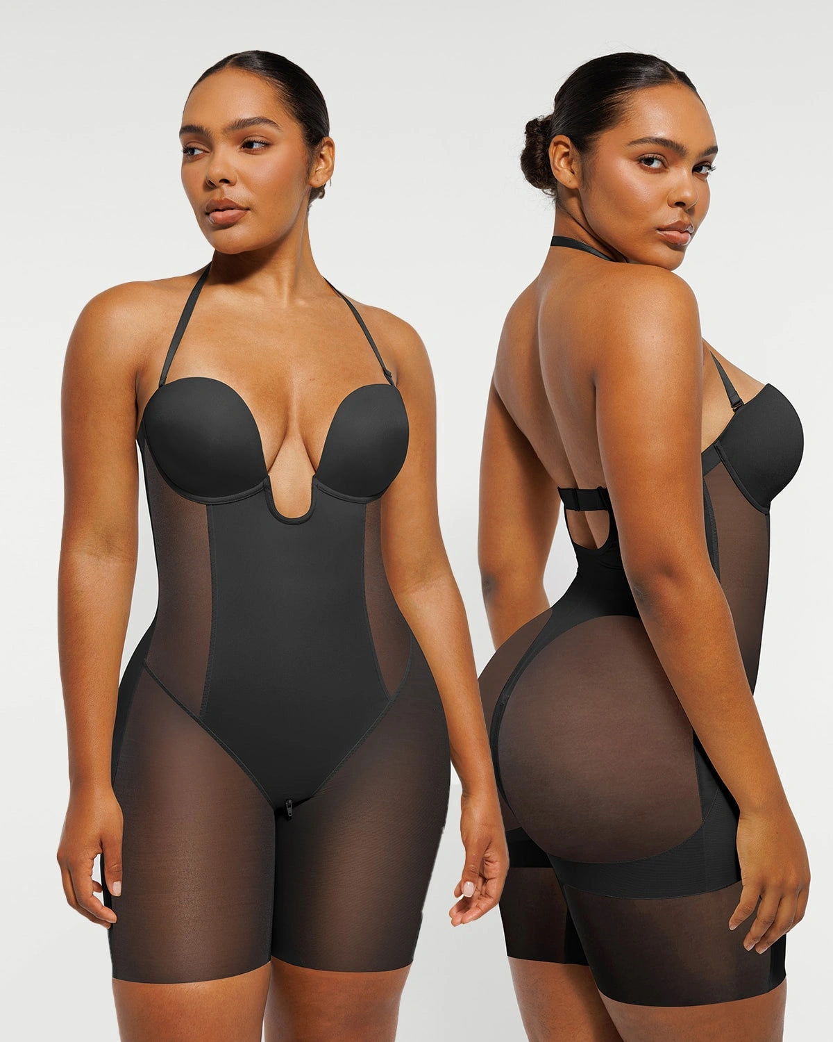 AirSlim® Deep Plunge Butt Lifting Bodysuit - Shapewear for Women, Tummy Control & Booty Enhancement | Perfect for Parties, Date Nights & Special Occasions