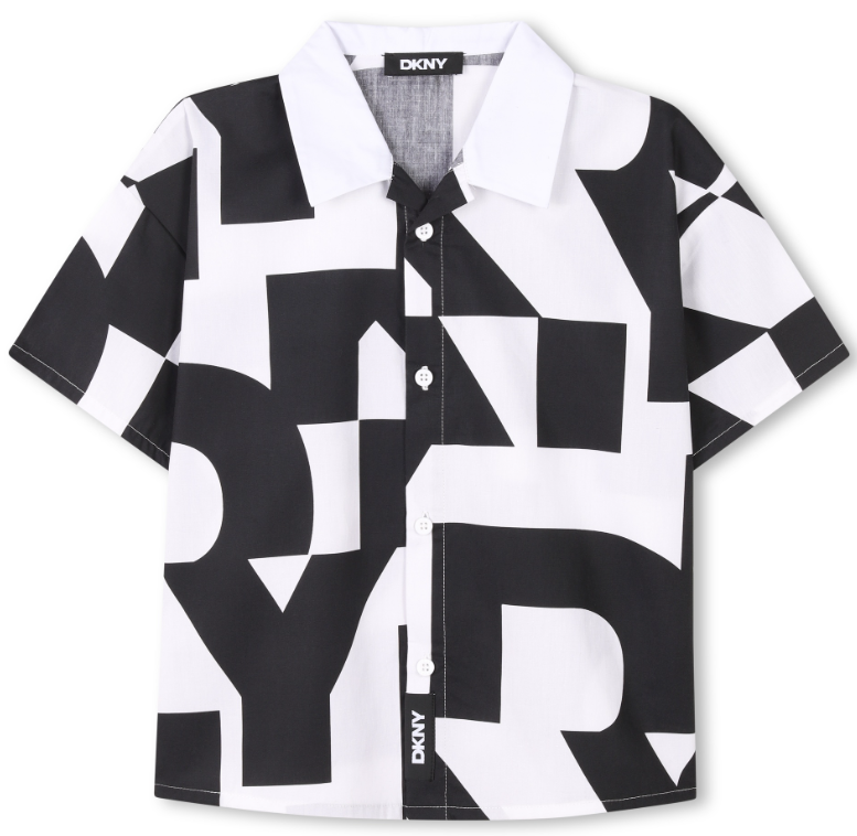 DKNY Button Down Logo Shirt for Women - Classic Casual & Office Wear (Size 4-10A) | Perfect for Work, Date Night & Everyday Outfits