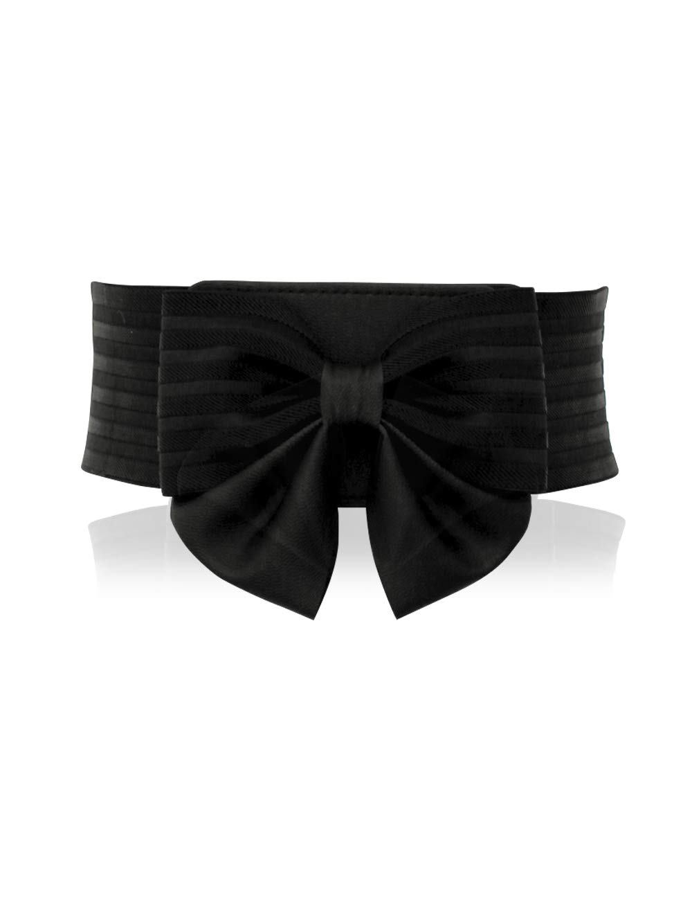 Women's Cute Bow Wide Elastic Waist Belt - Fashionable Stretchable Dress Accessory for Dresses, Skirts & Outfits | Perfect for Weddings, Parties & Everyday Wear