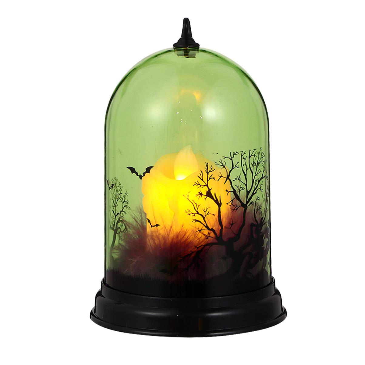 Flameless LED Halloween Candles with Bat Lanterns - Battery Operated Hanging Decor for Haunted House, Party & Home Decorations | Spooky Ambiance Lighting for Halloween Parties, Indoor & Outdoor Decor