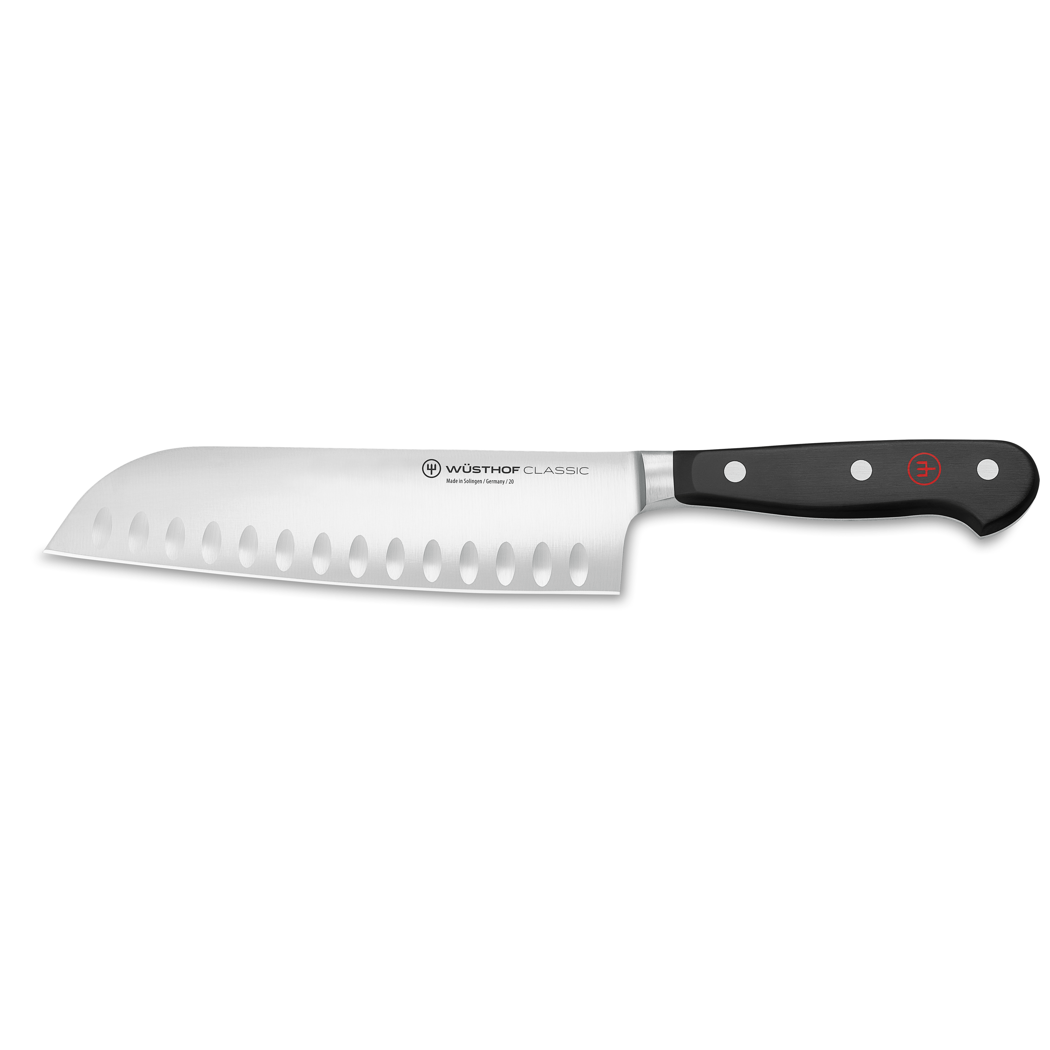 Wusthof Classic 7-Inch Hollow Edge Santoku Knife - Premium German Steel for Precision Slicing, Dicing & Chopping - Ideal for Home Chefs & Professional Kitchens