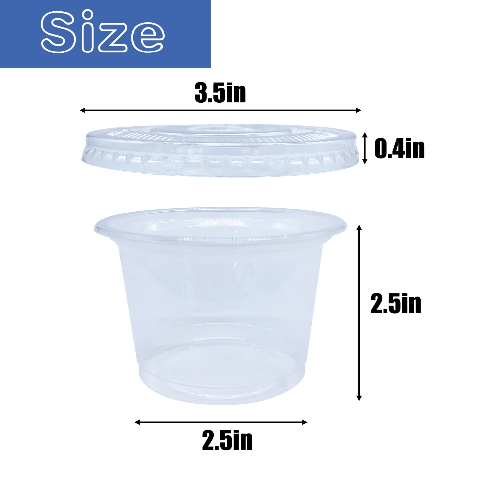 50 Pack 8oz Clear Disposable Plastic Cups with Lids - BPA-Free Food Containers for Drinks, Yogurt, Parfaits, Soups, Snacks, Salads & Fruits - Perfect for Parties, Picnics, Catering & Takeout