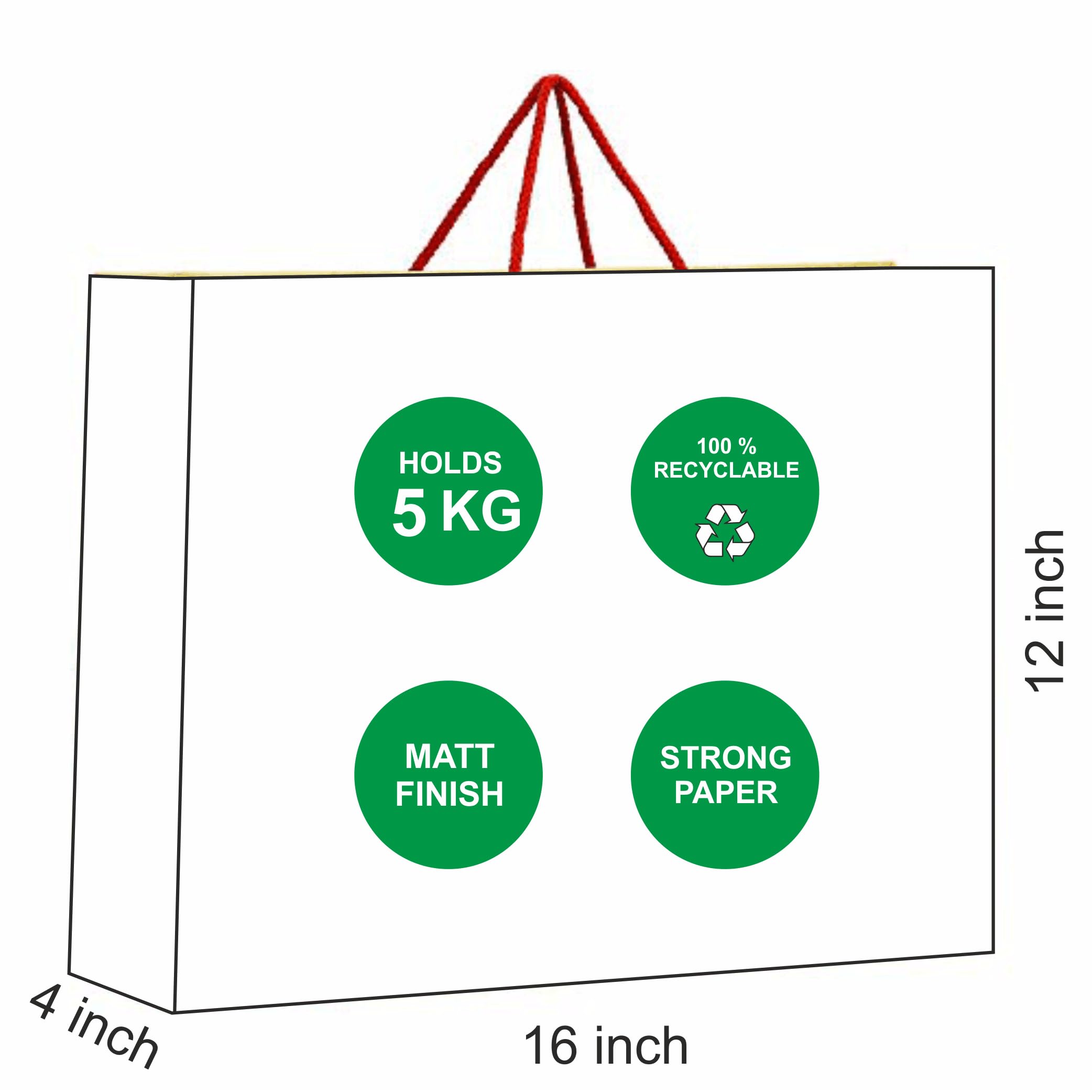PPJ® Wedding Kairi Peach Paper Gift Bags - 10 Pack (16