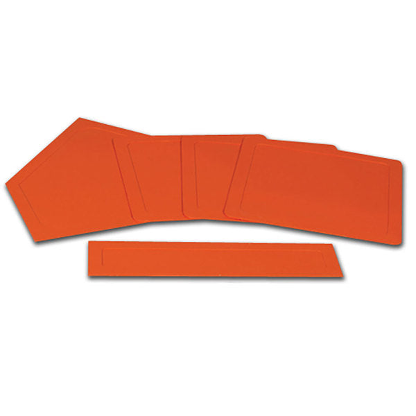 Champro Throwdown Rubber Baseball Bases - Set of 5 for Practice, Training & Games - Durable Rubber Home Plate & Bases for Baseball, Softball & Backyard Play