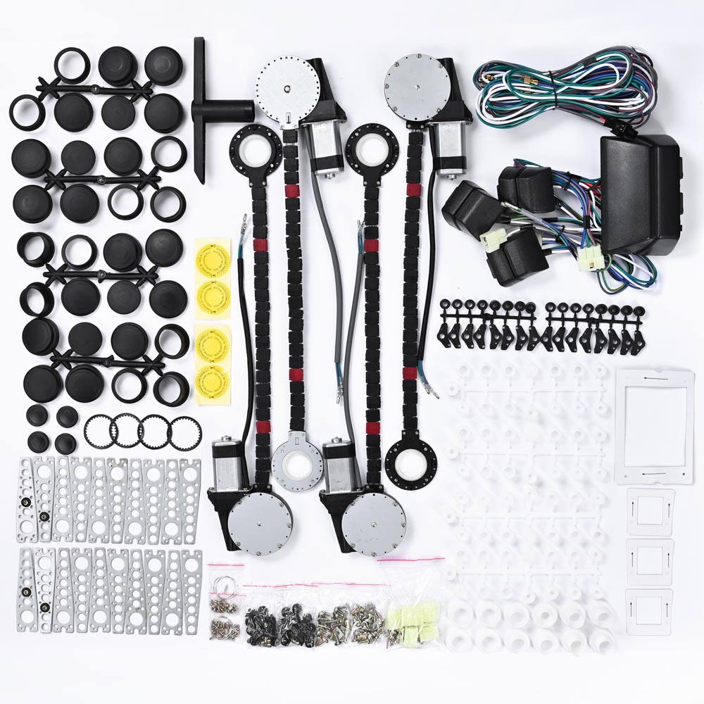 TheLAShop 4 Window Car Truck SUV Electric Power Window Conversion Kit - Easy DIY Installation for Smooth Automatic Windows Upgrade (Perfect for Daily Commute & Road Trips)
