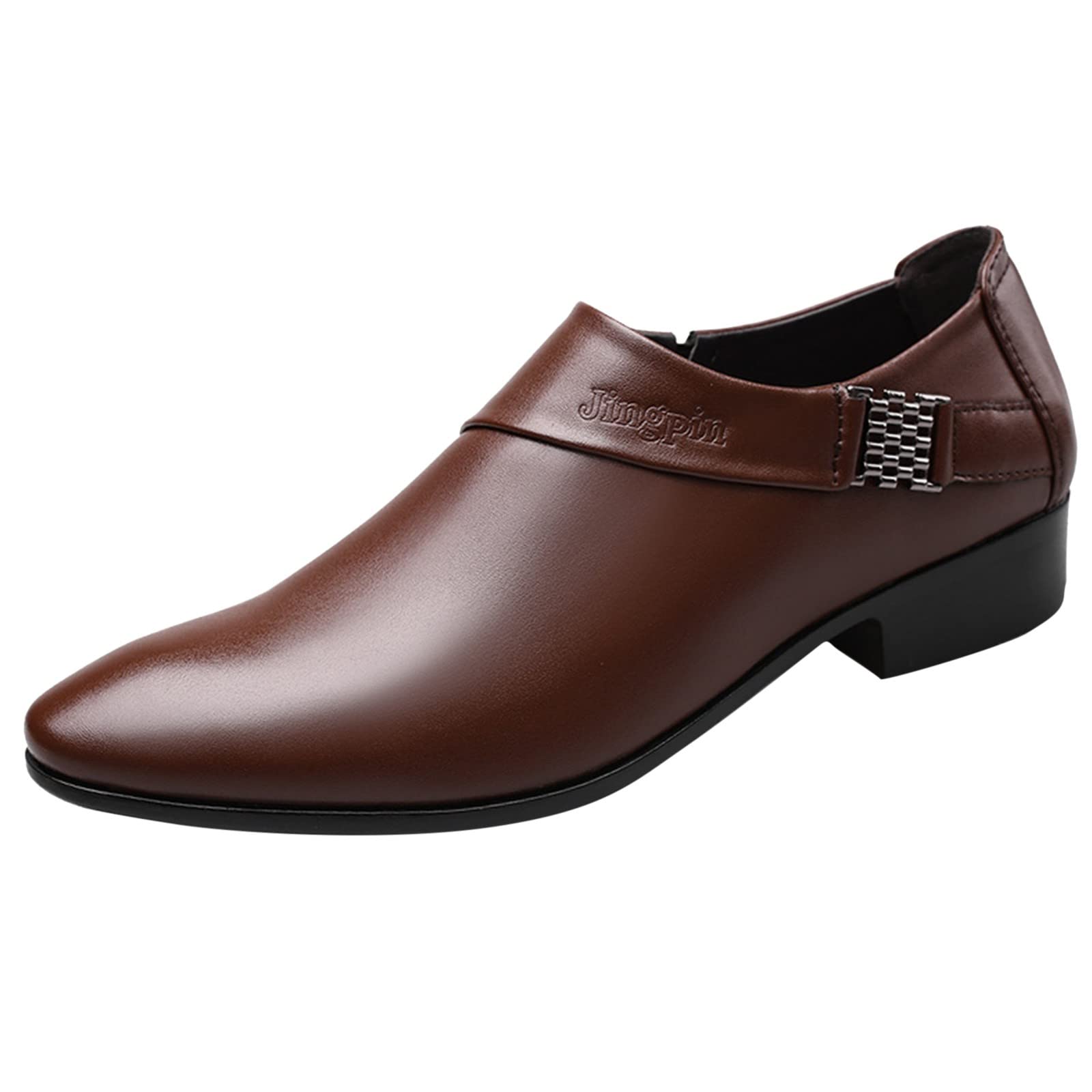 Stylish Men's Pointed Toe Leather Loafers - Breathable Slip-On Dress Shoes for Summer & Autumn - Solid Color Casual & Office Wear - Perfect for Business, Weddings & Daily Outfits