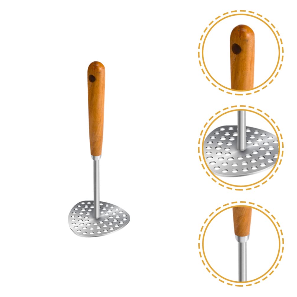 Premium Potato Masher - Heavy Duty Stainless Steel Potato Ricer & Crusher for Smooth Mashed Potatoes, Pumpkin, Baby Food - Ergonomic Kitchen Gadget for Easy Mashing & Pureeing - Perfect for Thanksgiving, Family Dinners & Meal Prep