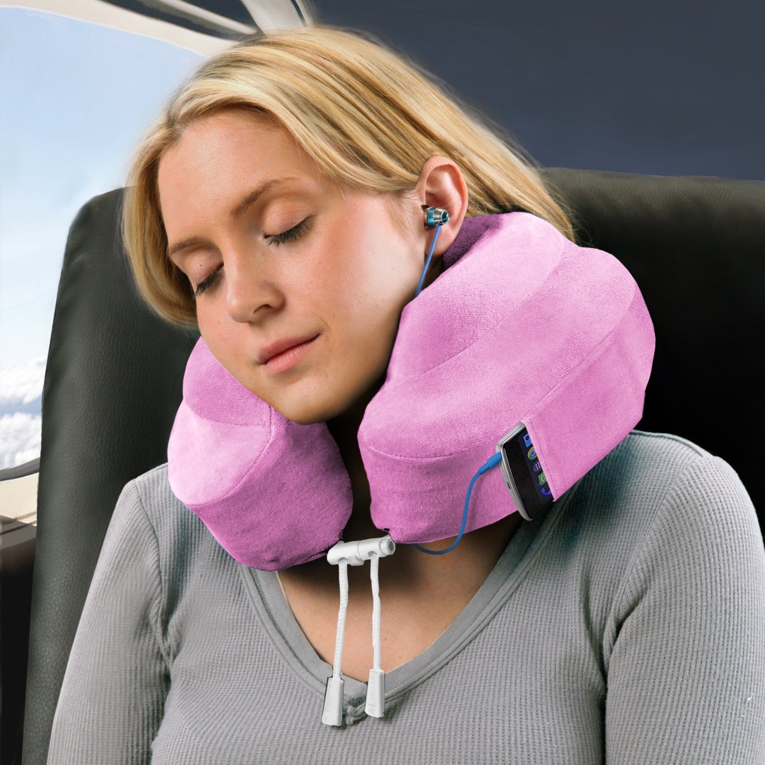 Cabeau Evolution Memory Foam Travel Pillow - Neck Support for Airplane, Car & Home Use - Comfortable & Portable for Long Flights, Road Trips & Relaxation