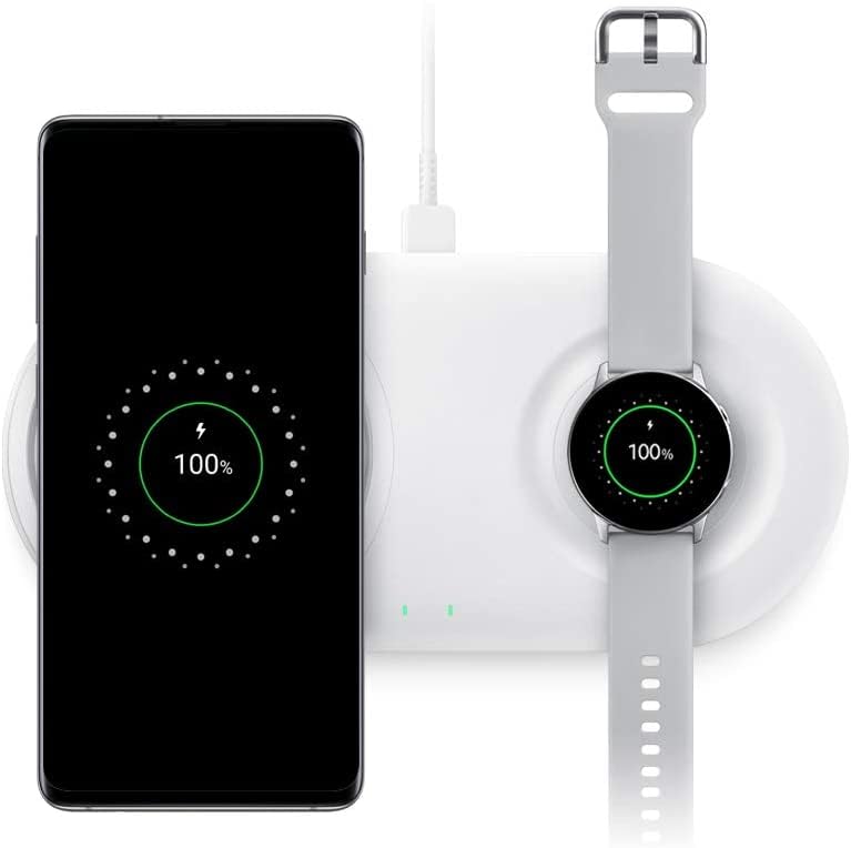 SAMSUNG Wireless Charger DUO Pad - Fast Charging 2.0 for iPhone & Galaxy - Dual Phone Charging Station - US Version with Warranty (Black) - Perfect for Home, Office & Travel