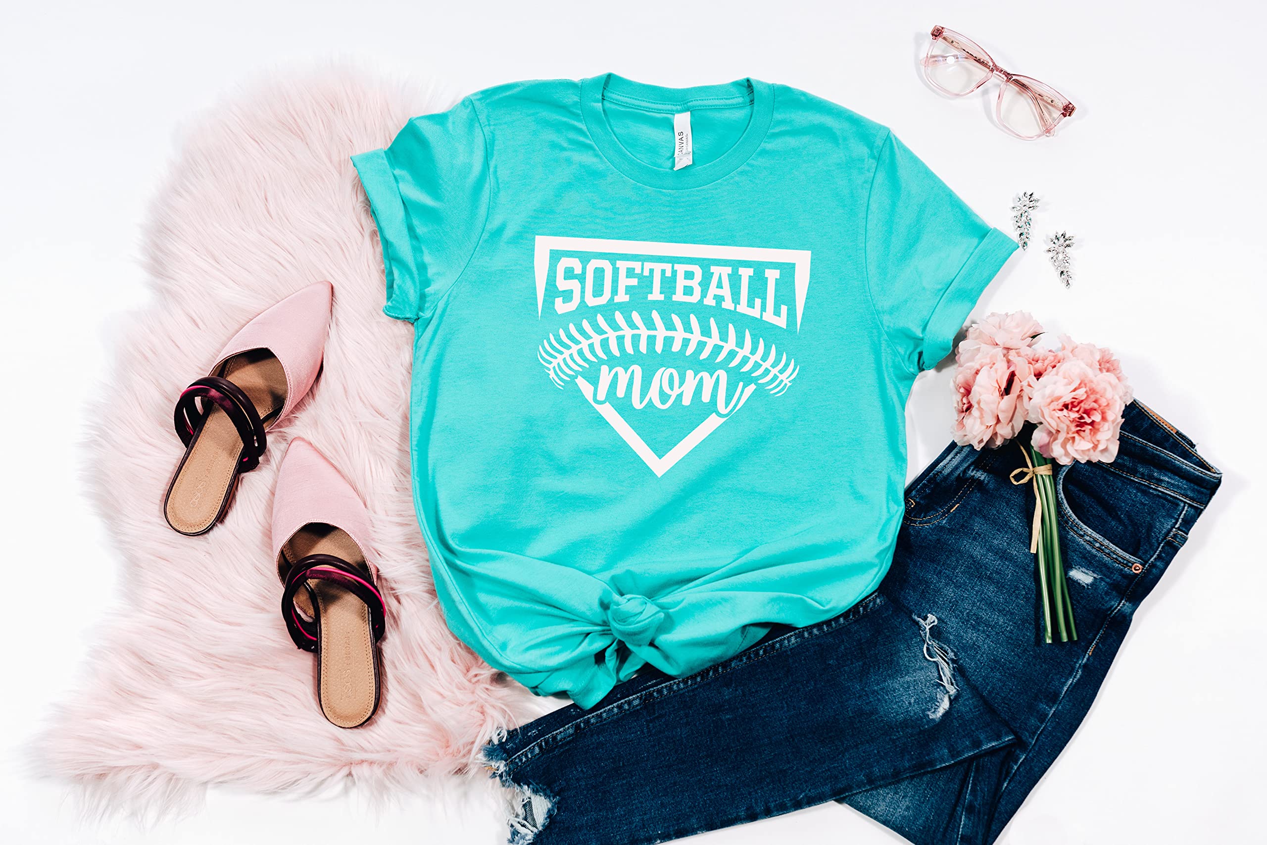 Softball Mom Shirt & Hoodie - Comfortable Baseball Mom Tee for Mothers Day Gift - Perfect for Games, Practices & Supporting Your Team