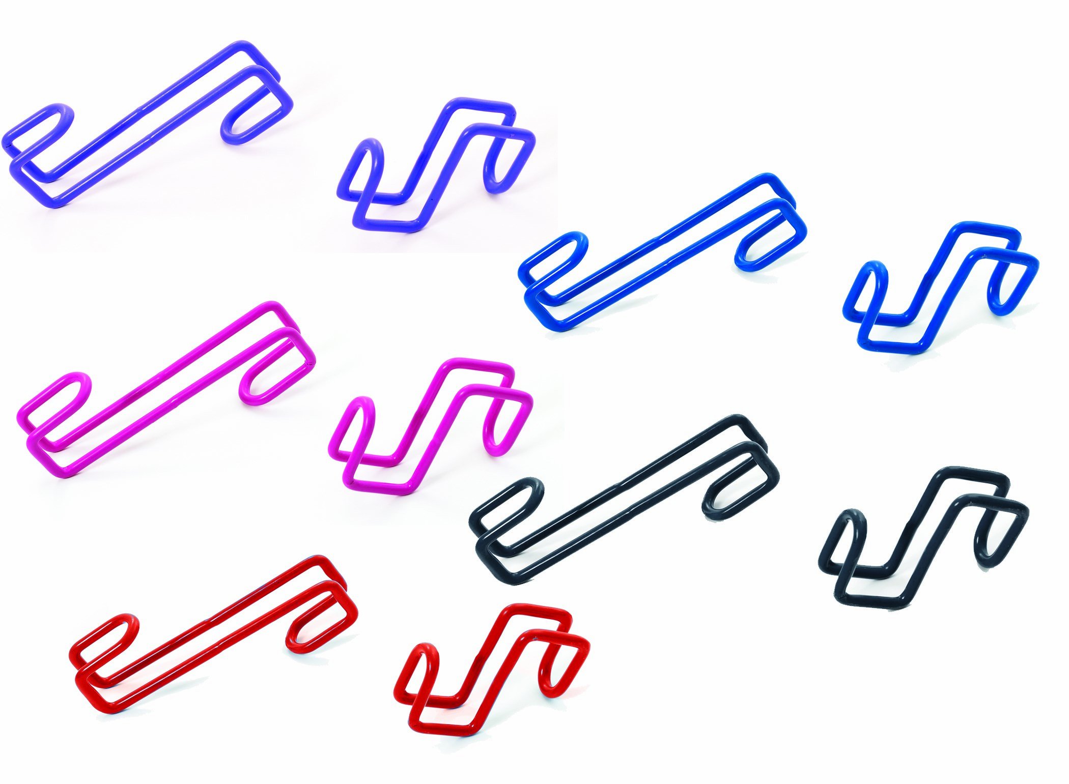 Sturdy Utility Hooks Set - Long & Short Heavy Duty Hooks for Hanging Tools, Keys & More - Perfect for Garage, Kitchen & Office Organization (Red)