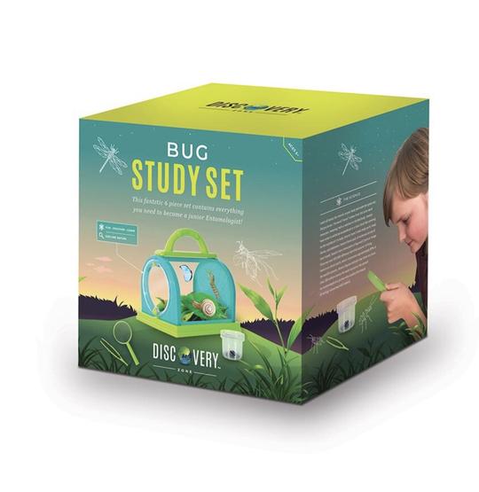 Discovery Zone Bug Study Set - Kids Insect Exploration Kit with Magnifying Glass, Tweezers & Guide Book - Outdoor Science Learning Toy for Children (Perfect for Backyard Adventures & Nature Exploration)