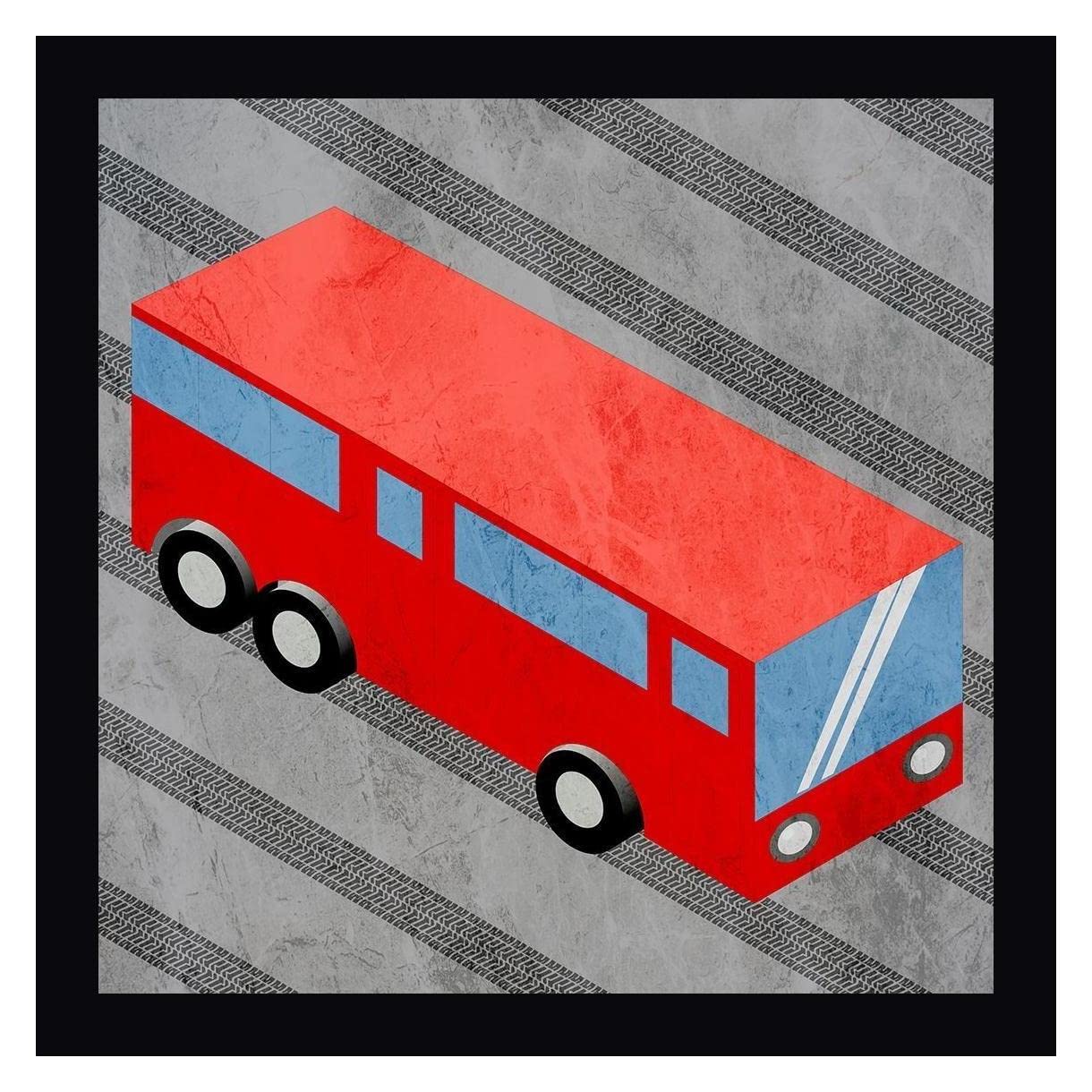Marcus Prime Moving Traffic 1 - 30x30 Inch Framed Canvas Wall Art Print with Black Frame - Ready to Hang - Perfect for Living Room, Bedroom & Office Decor