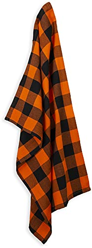 Black & Orange Check Plaid