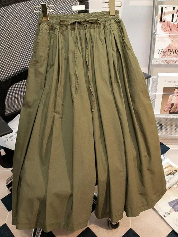 Women's Black Comfortable Summer Shorts - High Waist Elastic Lace-Up Loose Fit Wide Leg Green Blue Casual Pants | Perfect for Beach, Yoga, Travel & Everyday Wear
