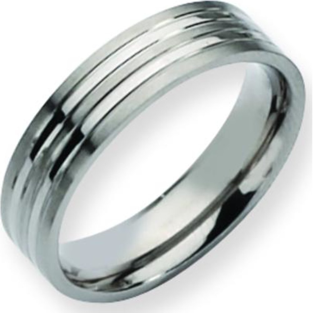 8mm Titanium Men's Wedding Ring Band - Size 11, Comfort Fit Grooved Design for Everyday Wear & Special Occasions