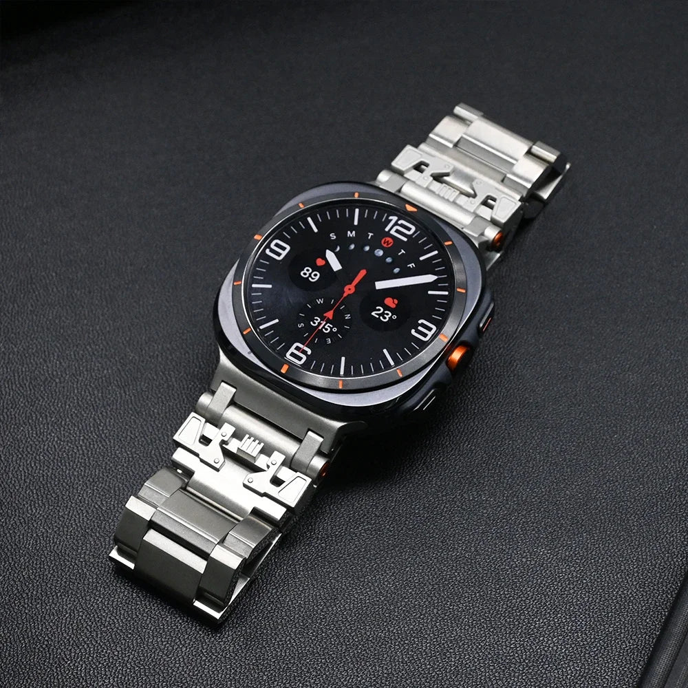 Premium Metal Bracelet for Samsung Galaxy Watch Ultra - Stainless Steel Band with Adjustable Clasp - Perfect for Workouts, Business & Everyday Wear