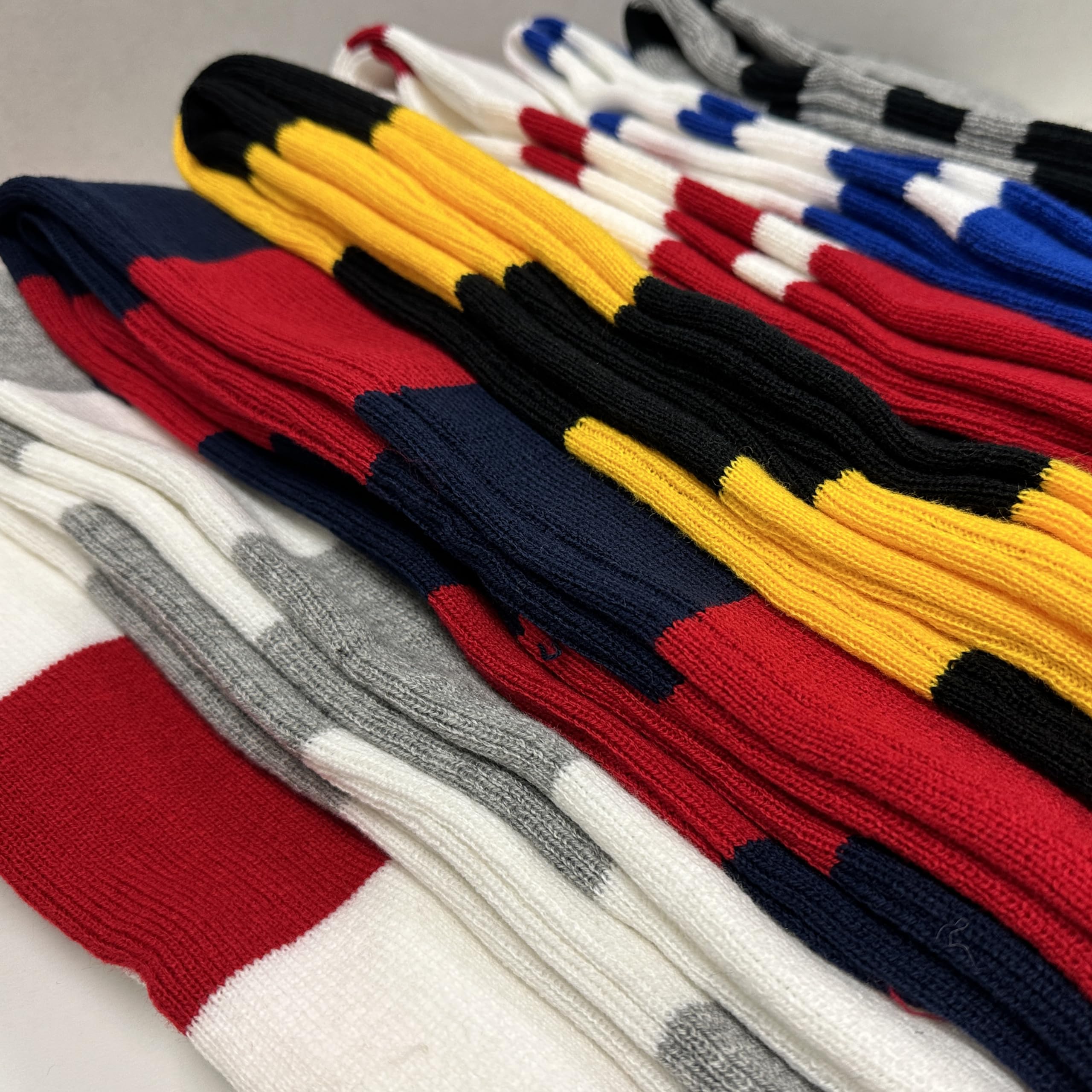 Unisex Rugby Stripe Scarf & Beanie Hat Set - Warm Winter Accessories for Men & Women - Perfect for College, Outdoor Sports & Cold Weather Fashion