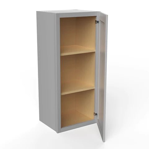 36 Inch Wall Cabinet - 15W x 36H x 12D Grey Shaker Style Kitchen Storage | Perfect for Pantry, Bathroom & Laundry Room Organization