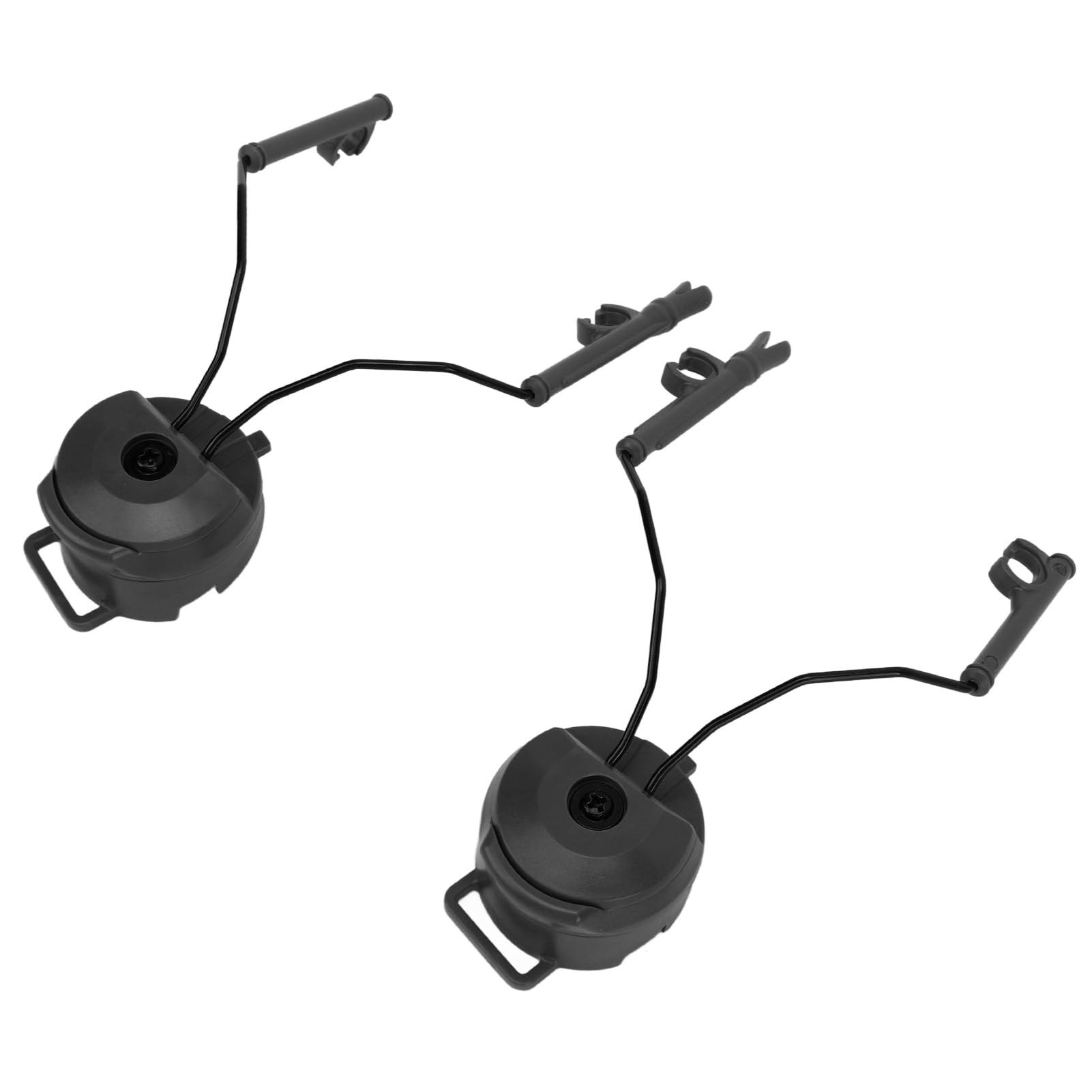 2PCS Helmet Headset Adapter - Nylon Helmet Arc Rail Suspension Headphone Bracket for Outdoor Shooting, Hunting & Tactical Operations - Compatible with Most Tactical Helmets & Communication Headsets