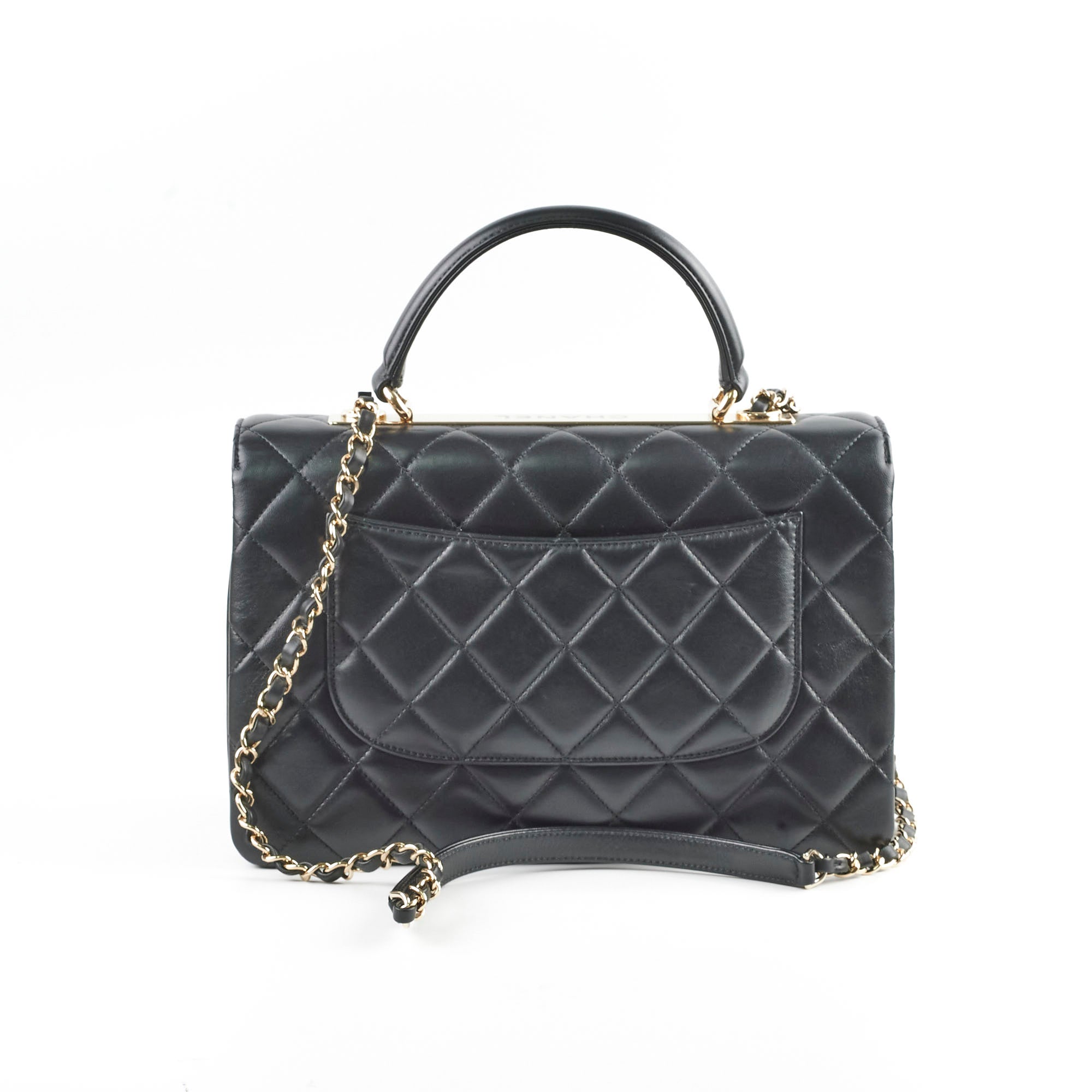 Chanel Medium Trendy CC Black Leather Shoulder Bag - Luxury Designer Handbag for Women | Perfect for Work, Evening Events & Everyday Use